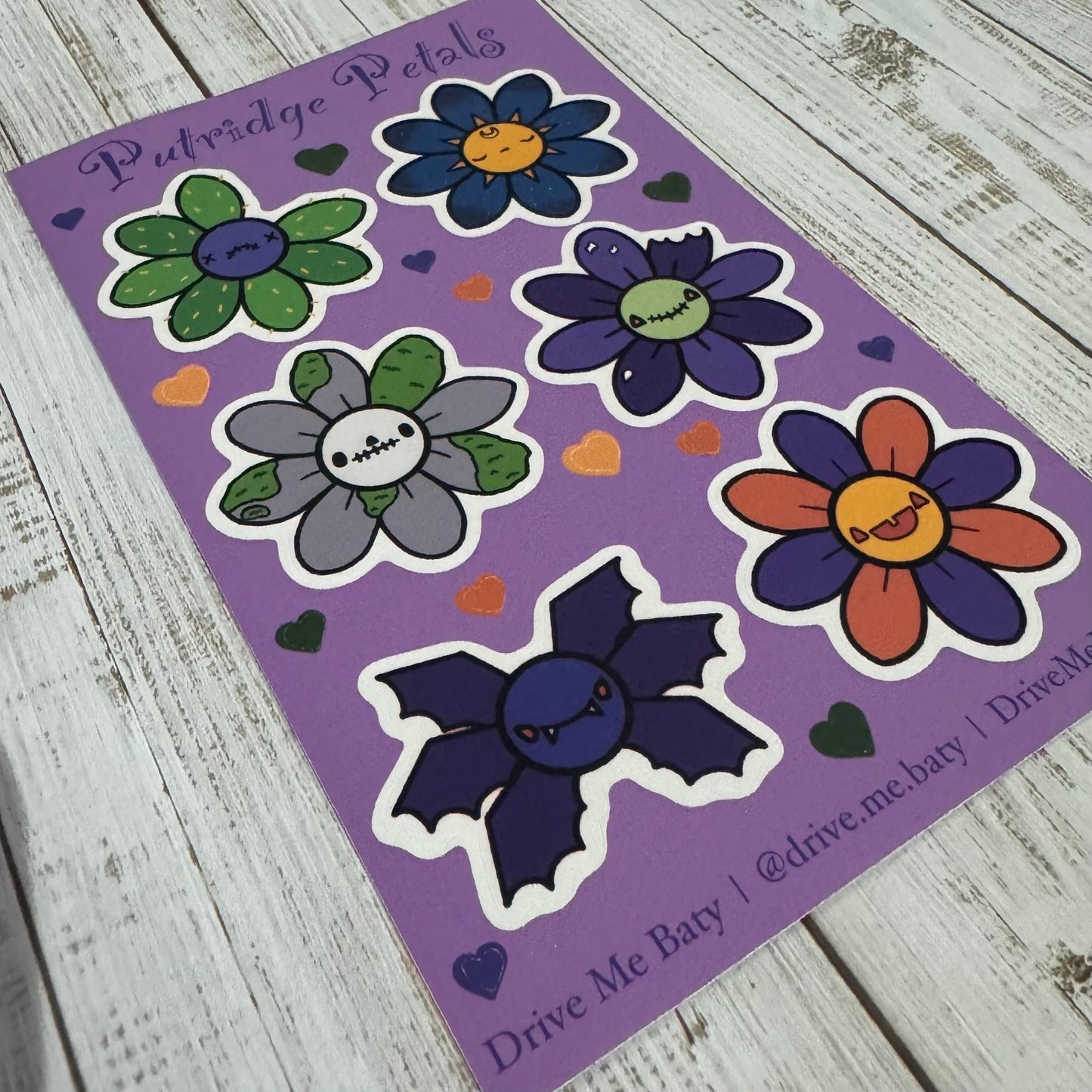 Putridge Petals matt vinyl sticker sheet