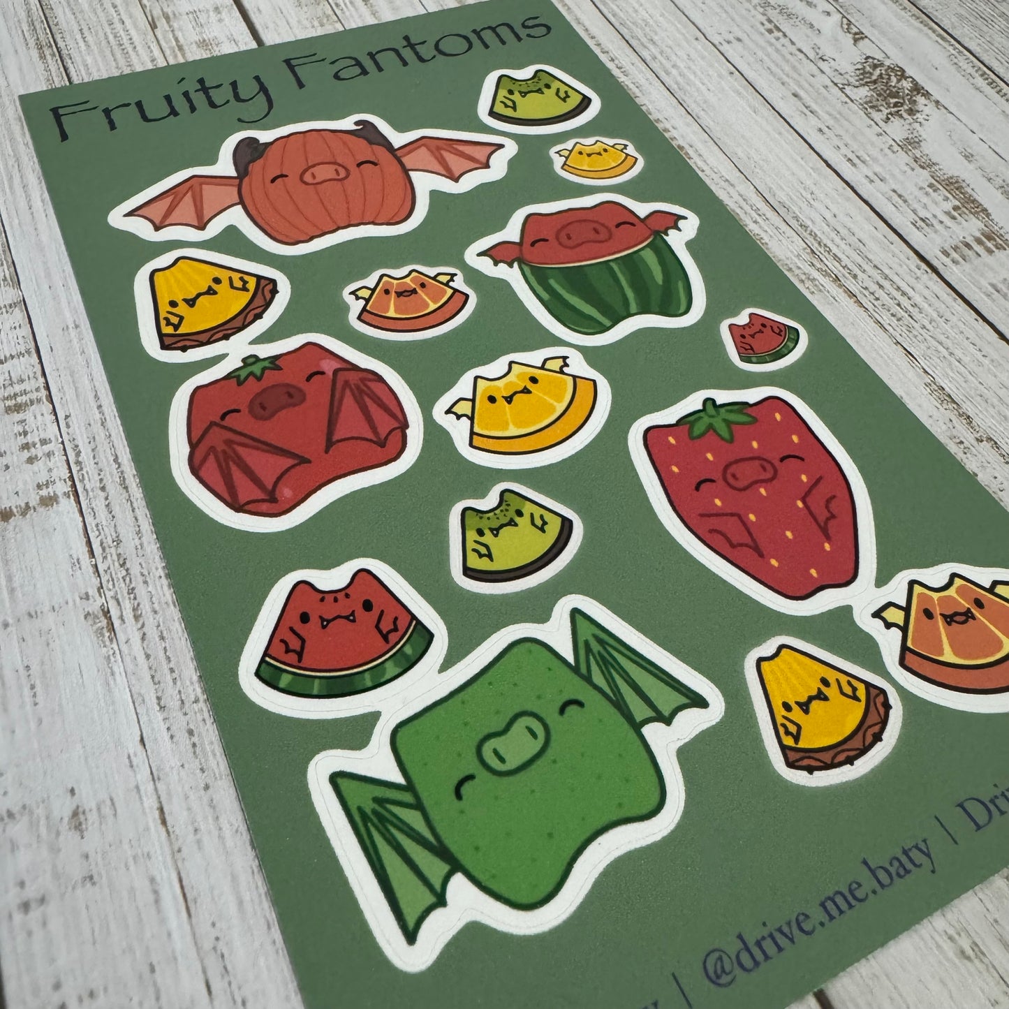 Fruity Fandom matt vinyl sticker sheet
