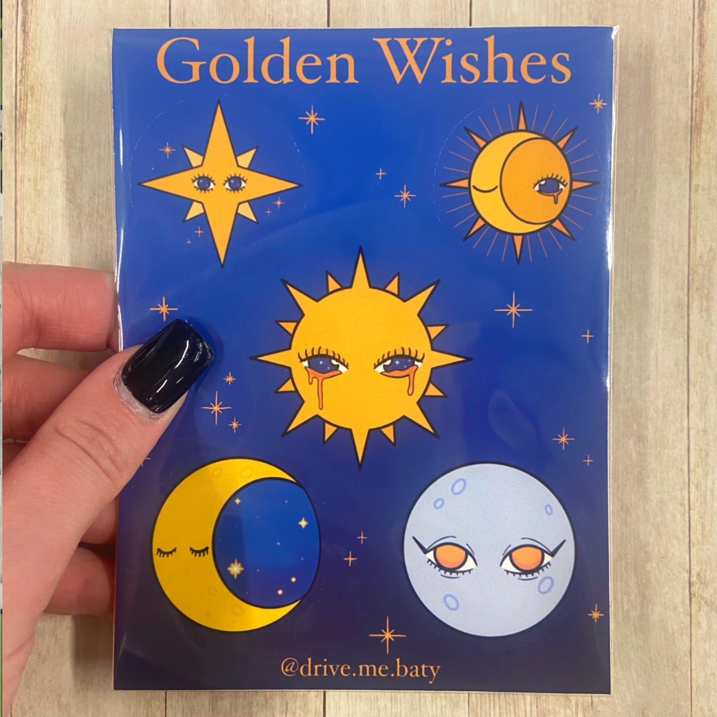 Golden Wishes matt vinyl sticker sheet