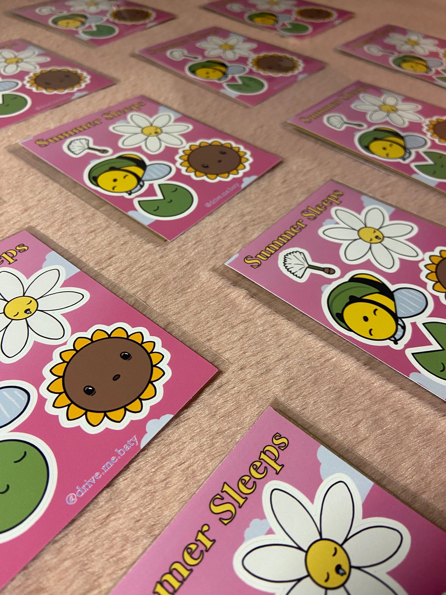Summer Sleeps matt vinyl sticker sheet
