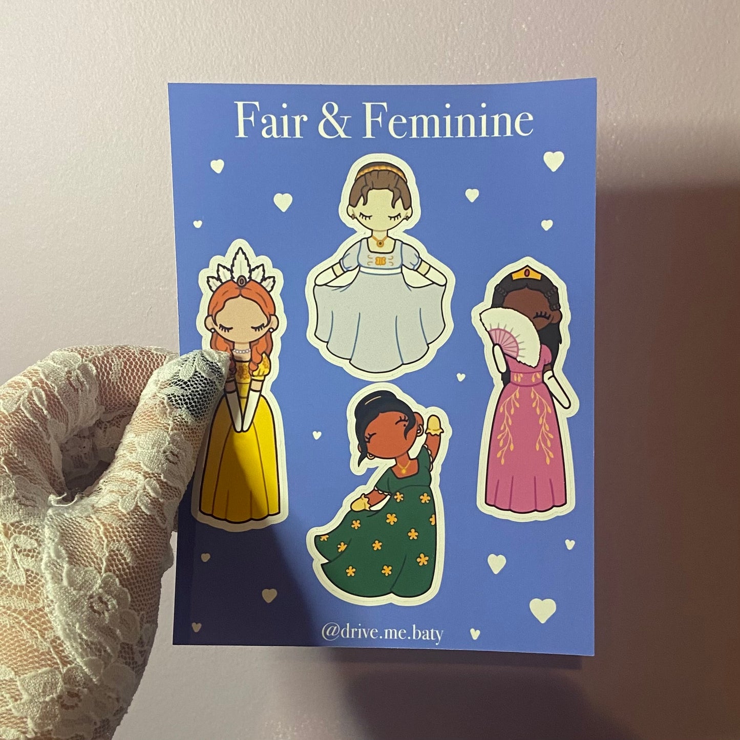 Fair & Feminine sticker sheet