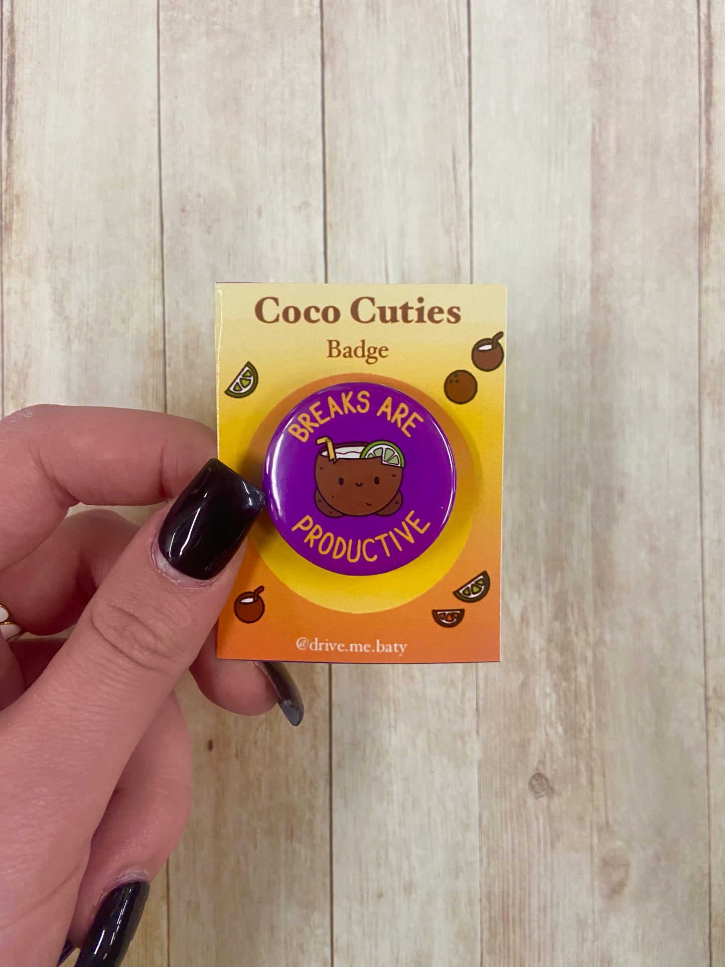 Coco cuties ‘breaks are productive’ badge