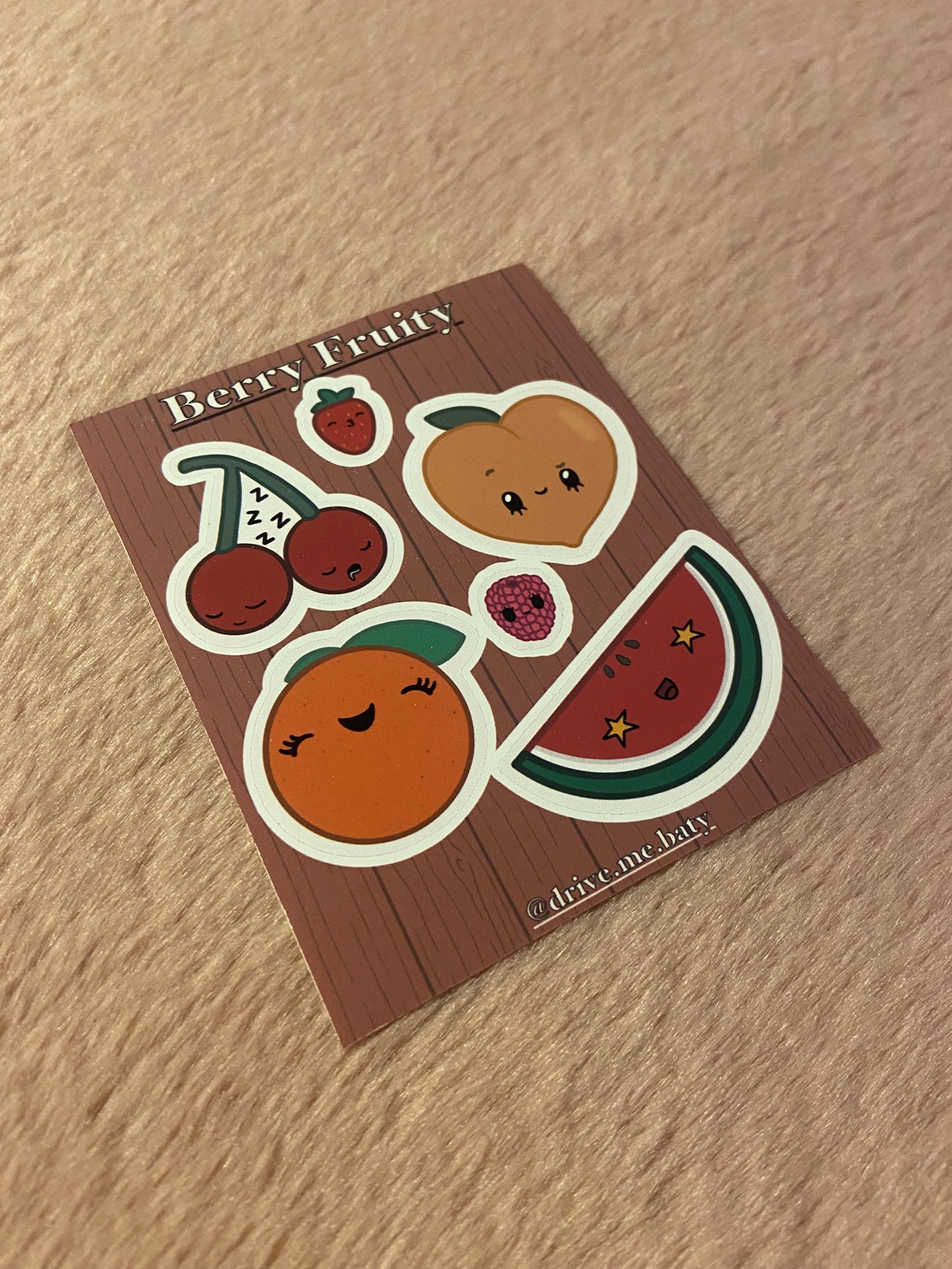 Berry Fruity matt vinyl sticker sheet