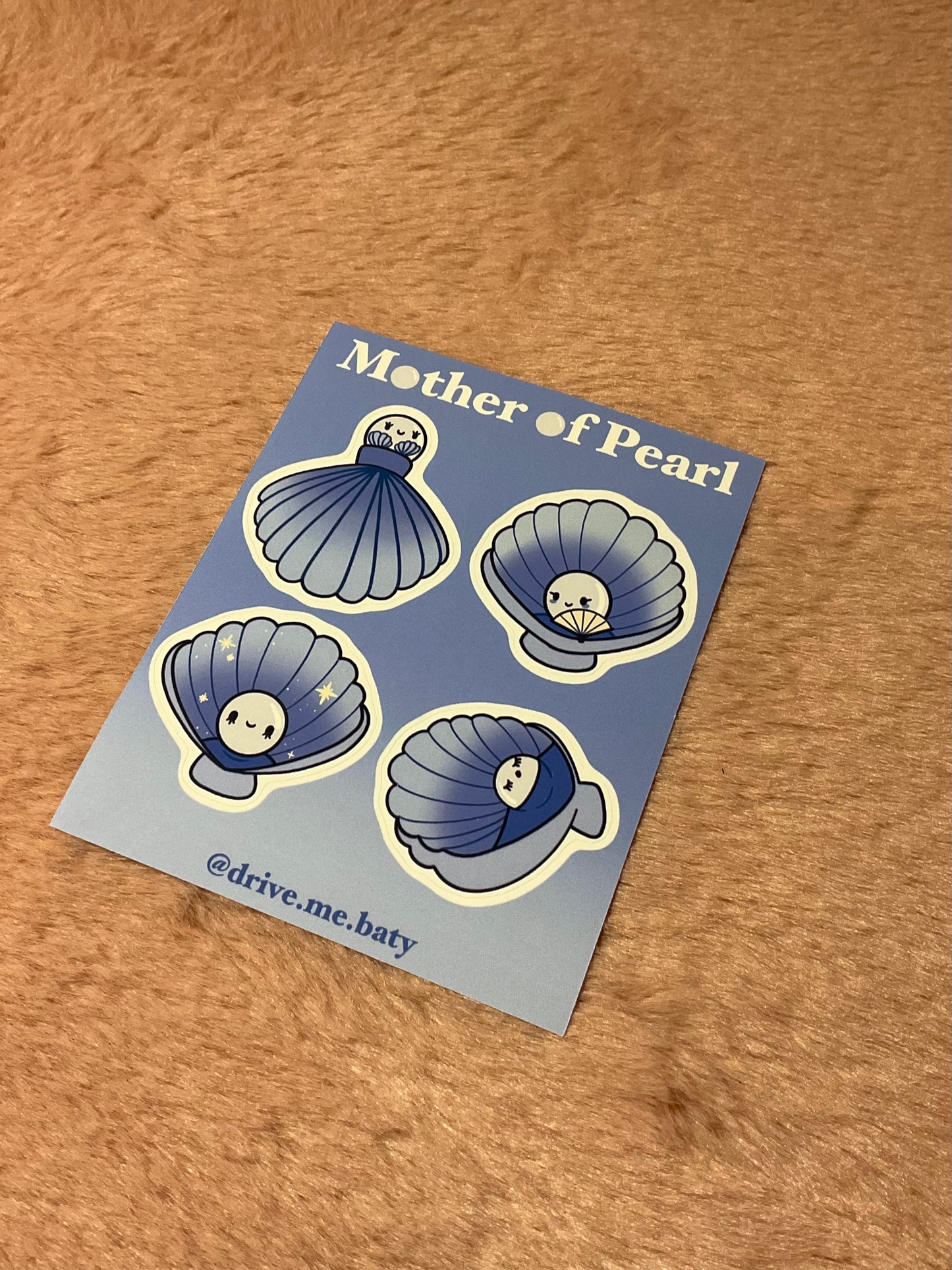 Mother Of Pearl matt vinyl sticker sheet