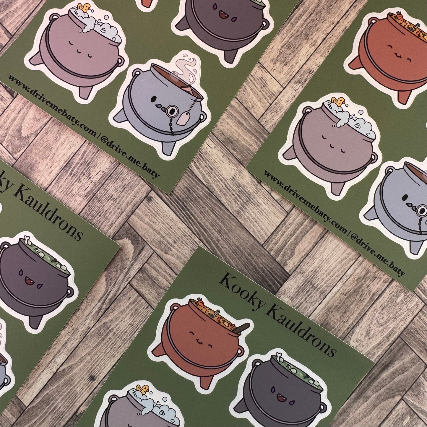 Kooky Cauldron Matt Vinyl Small Sticker Sheet