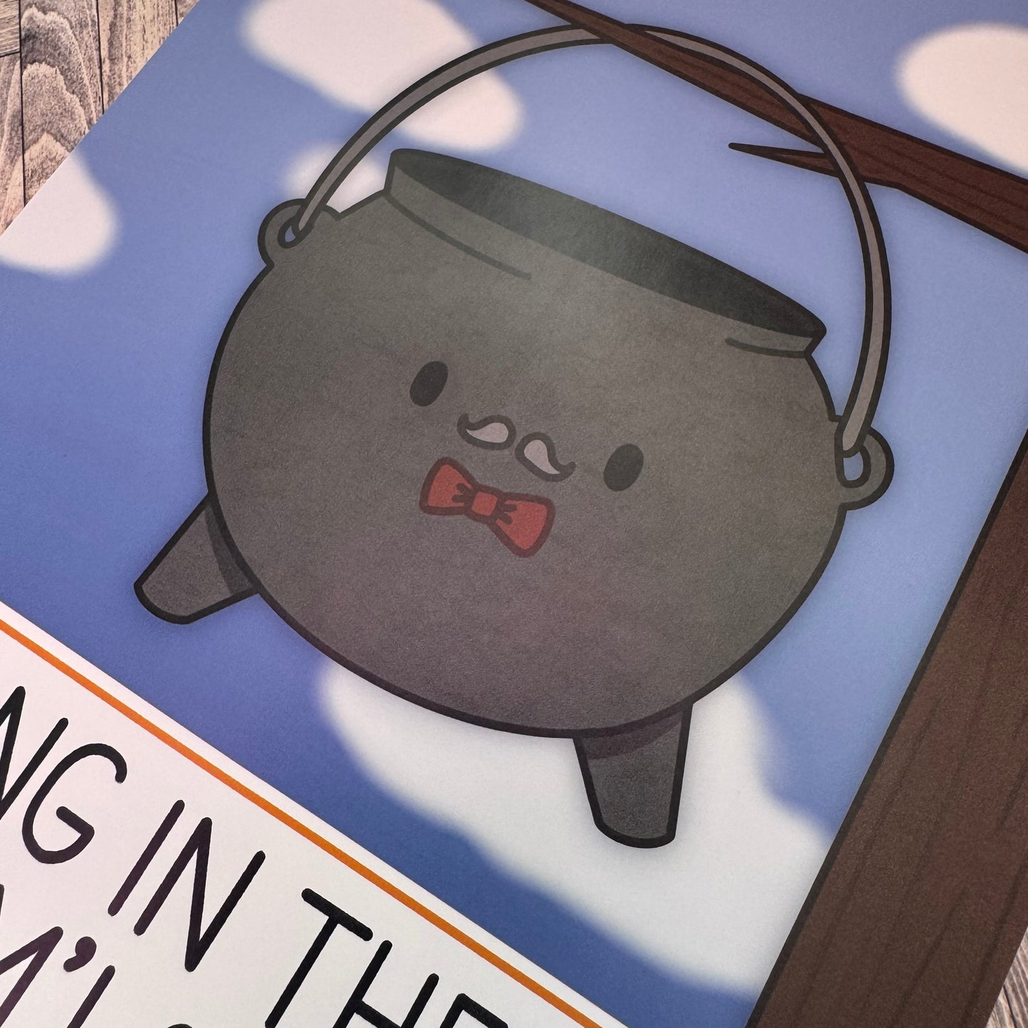 Gentle Cauldron ‘Hang In There’ Gentleman Cauldron A4 Art Print Poster