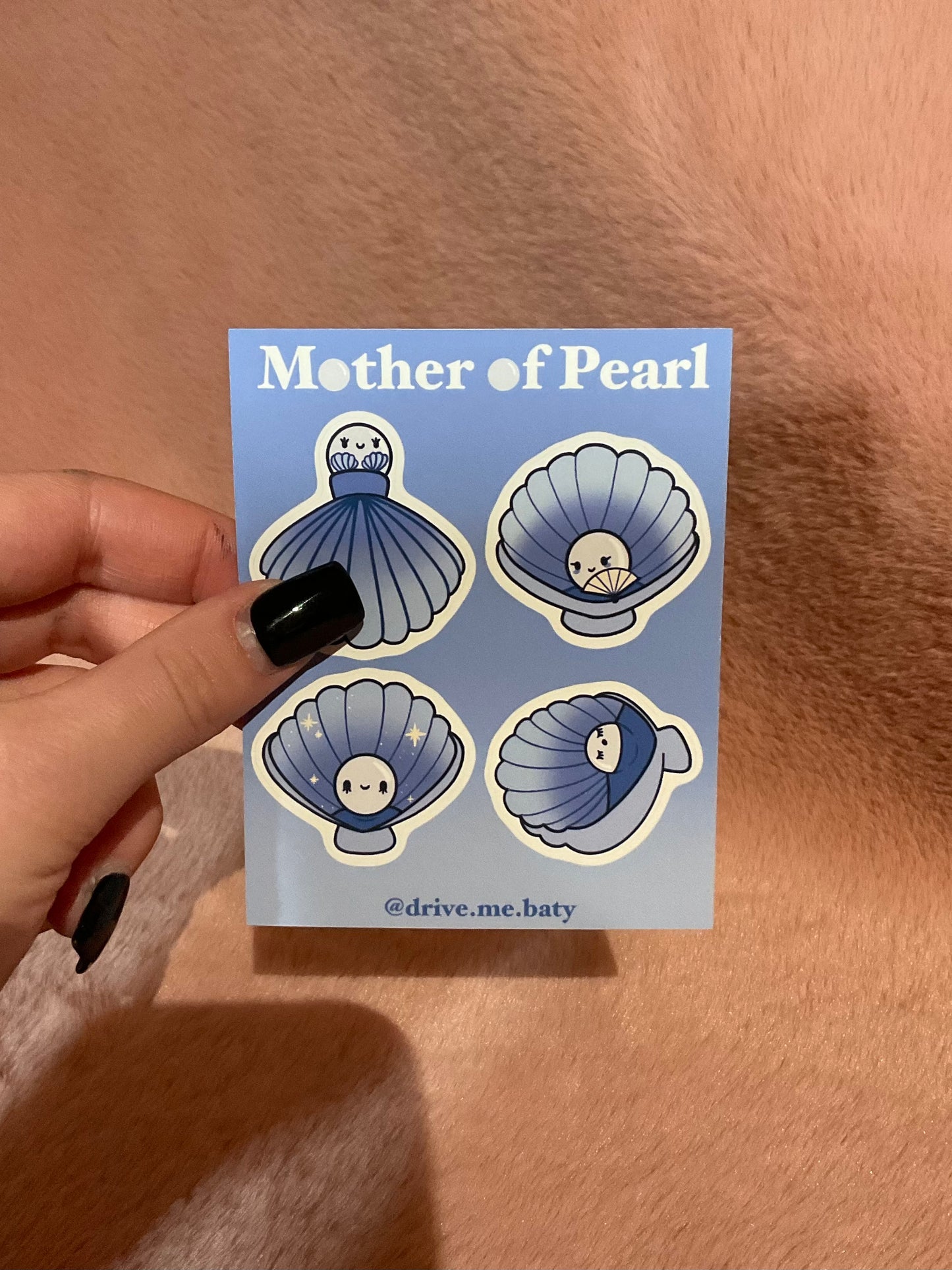 Mother Of Pearl matt vinyl sticker sheet