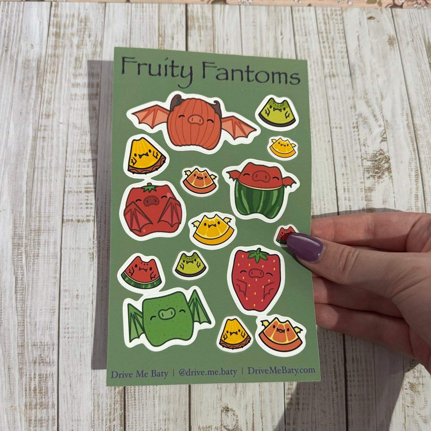 Fruity Fandom matt vinyl sticker sheet