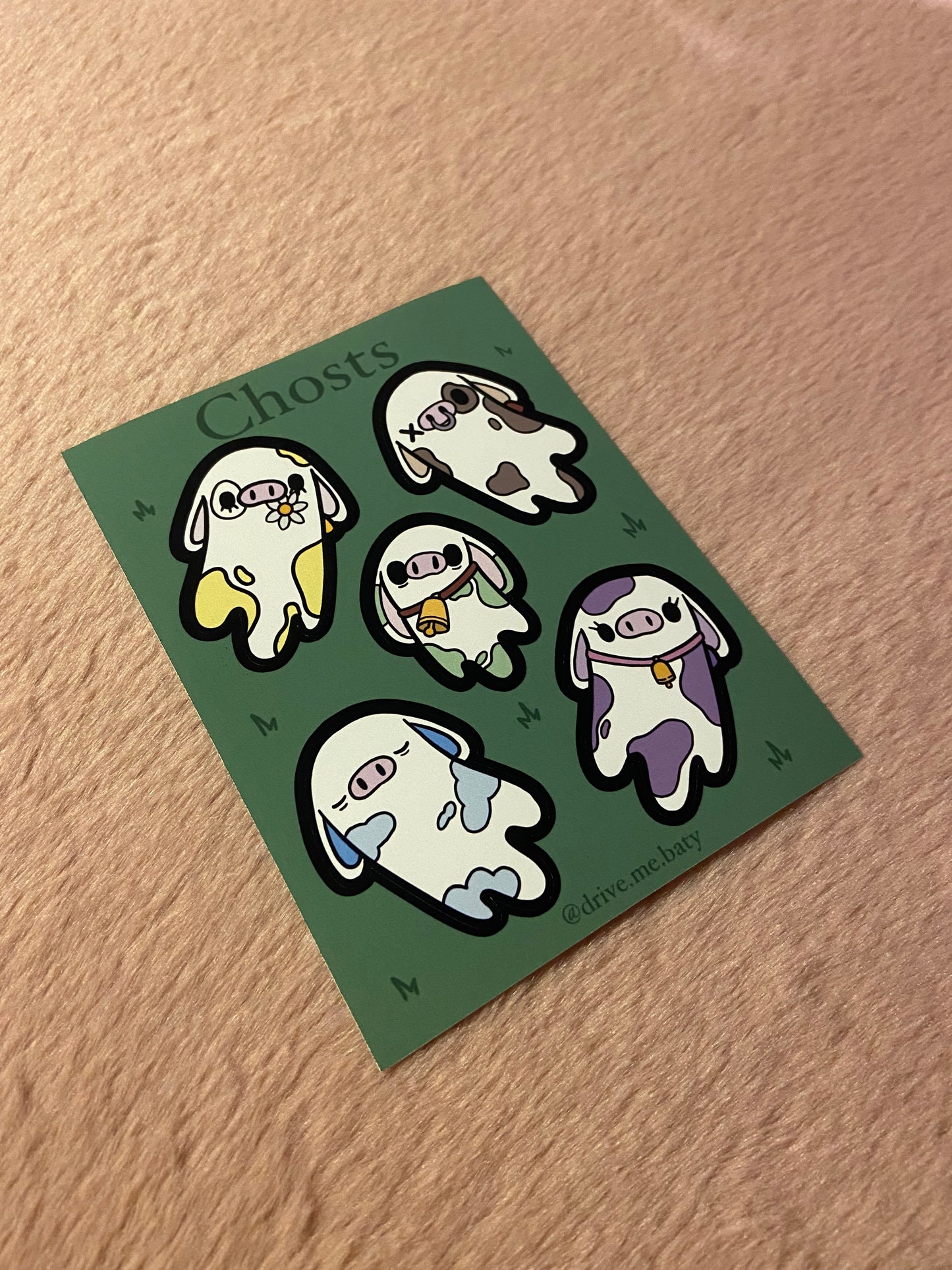 Chosts matt vinyl sticker sheets