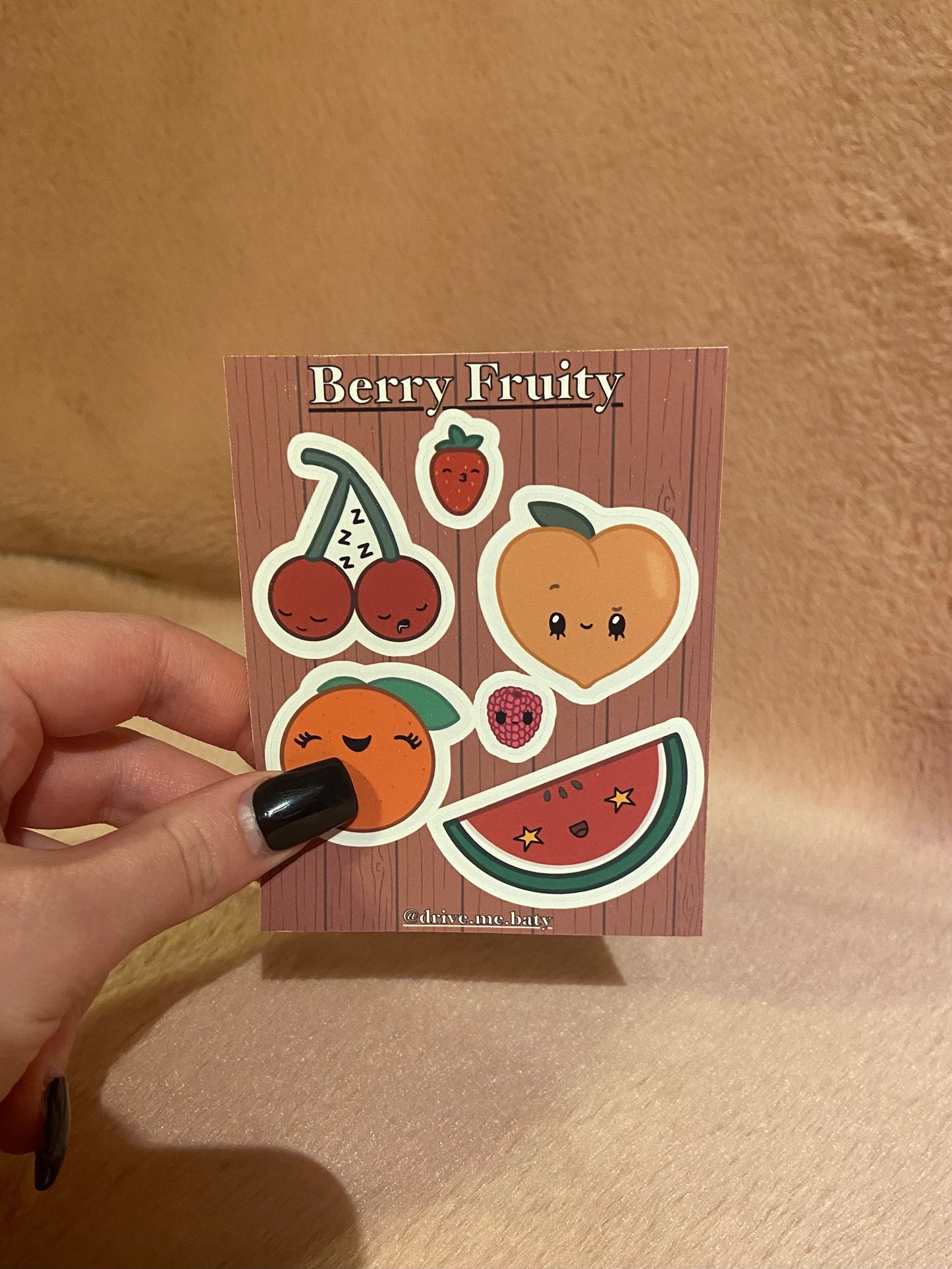 Berry Fruity matt vinyl sticker sheet