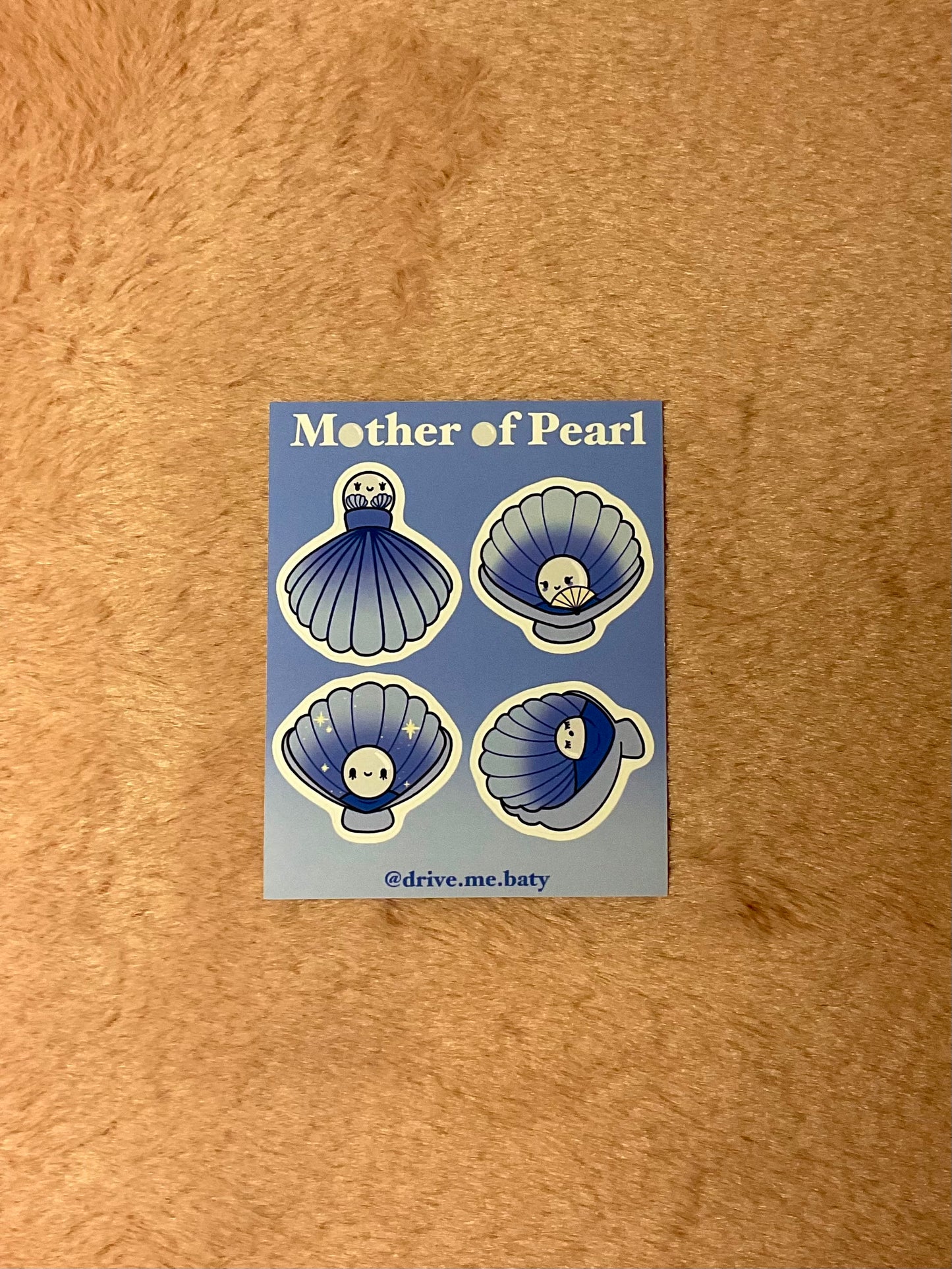 Mother Of Pearl matt vinyl sticker sheet