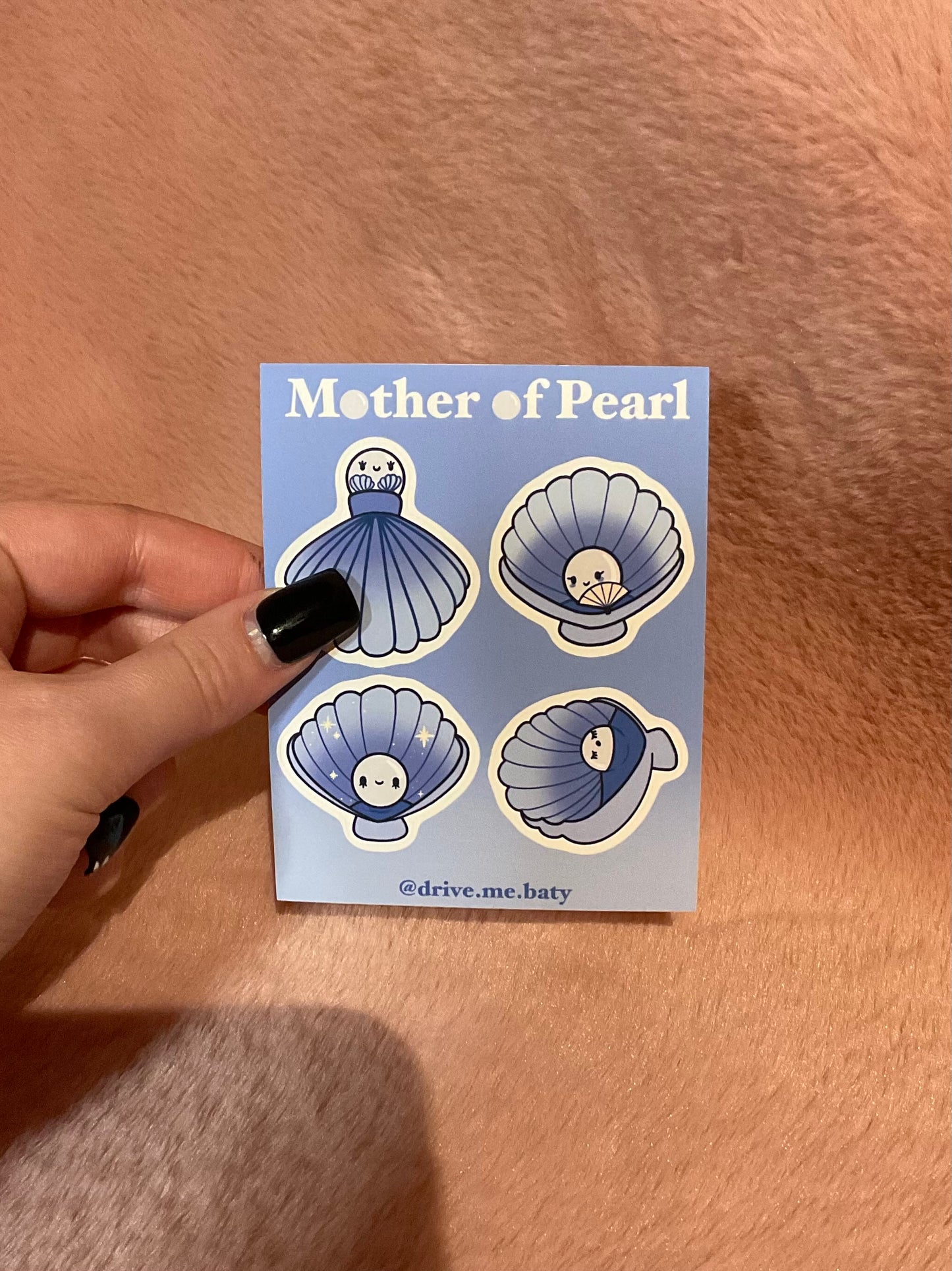Mother Of Pearl matt vinyl sticker sheet