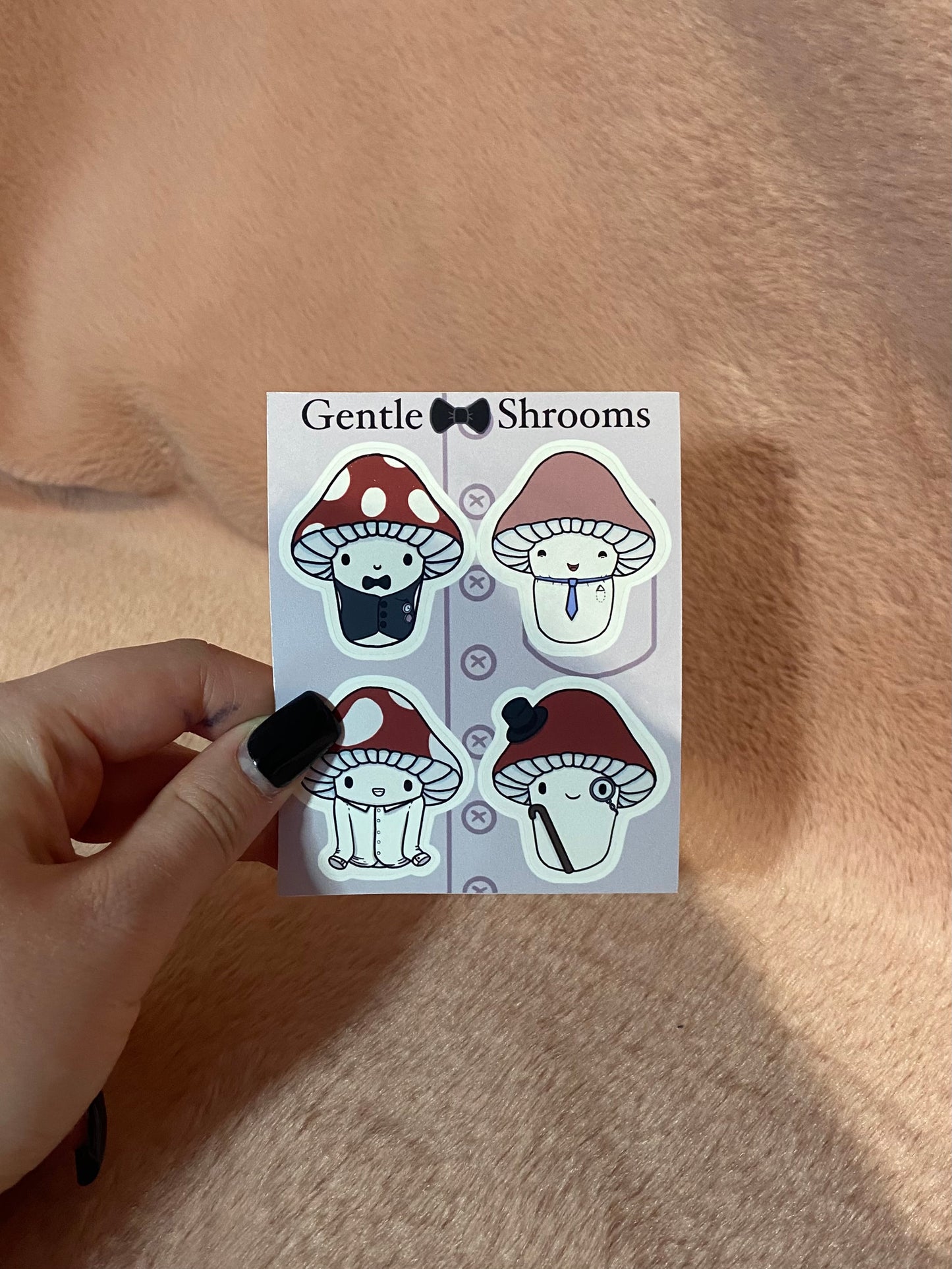 Gentle Shrooms matt vinyl sticker sheet