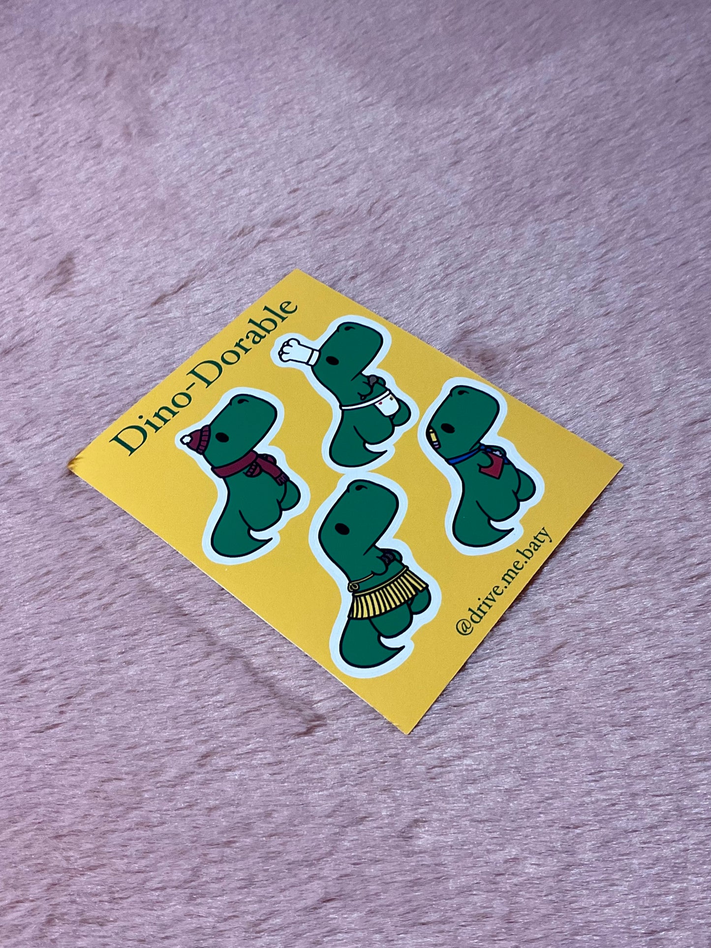 Dino-Dorable matt vinyl sticker sheet