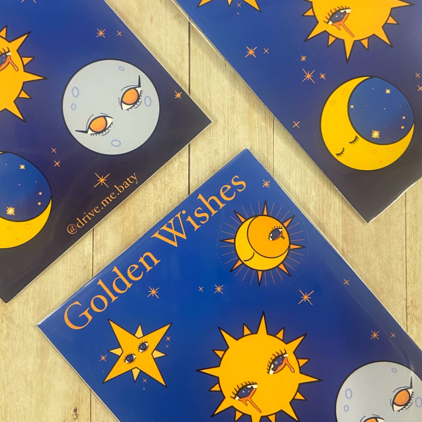 Golden Wishes matt vinyl sticker sheet