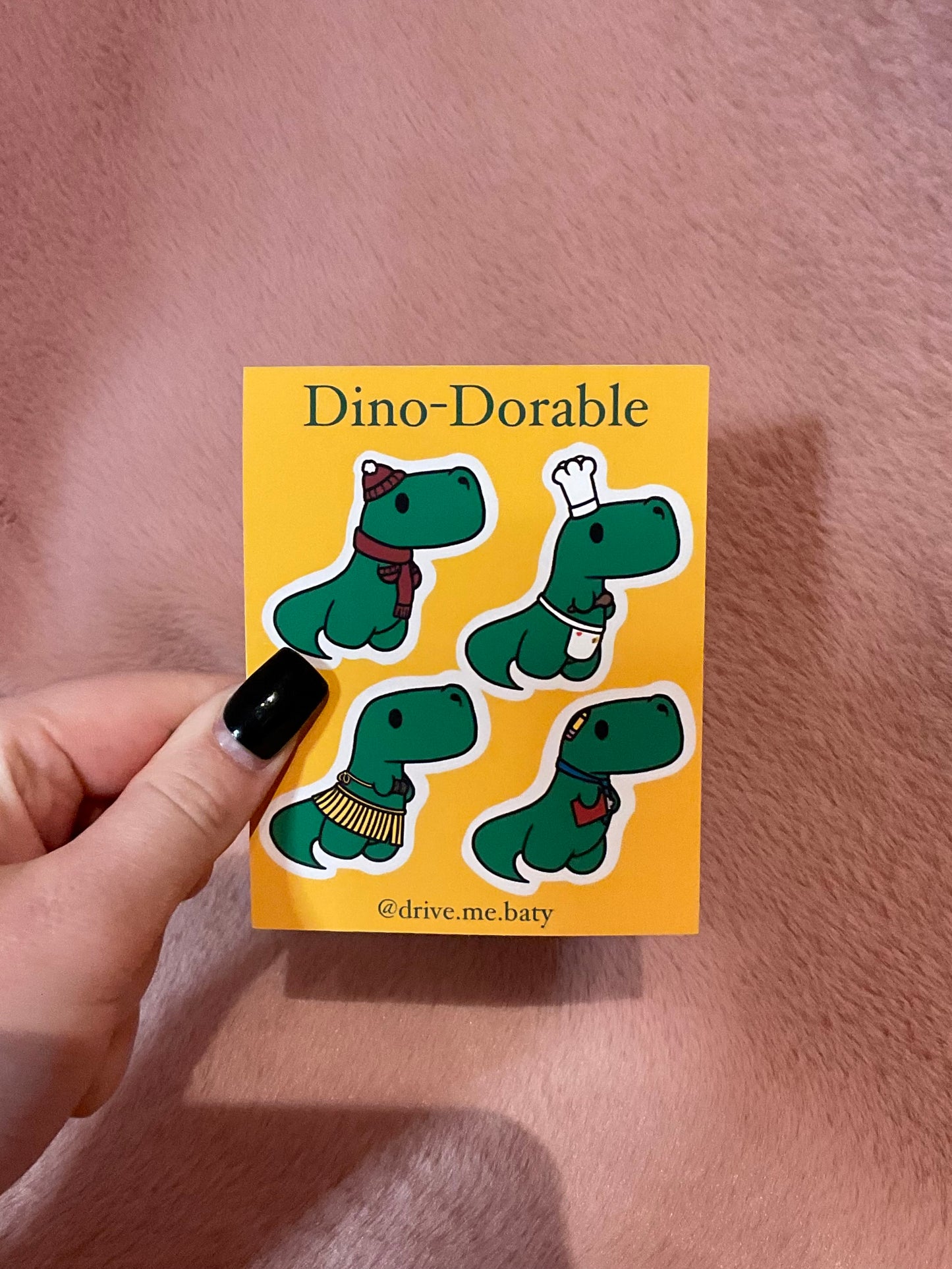 Dino-Dorable matt vinyl sticker sheet