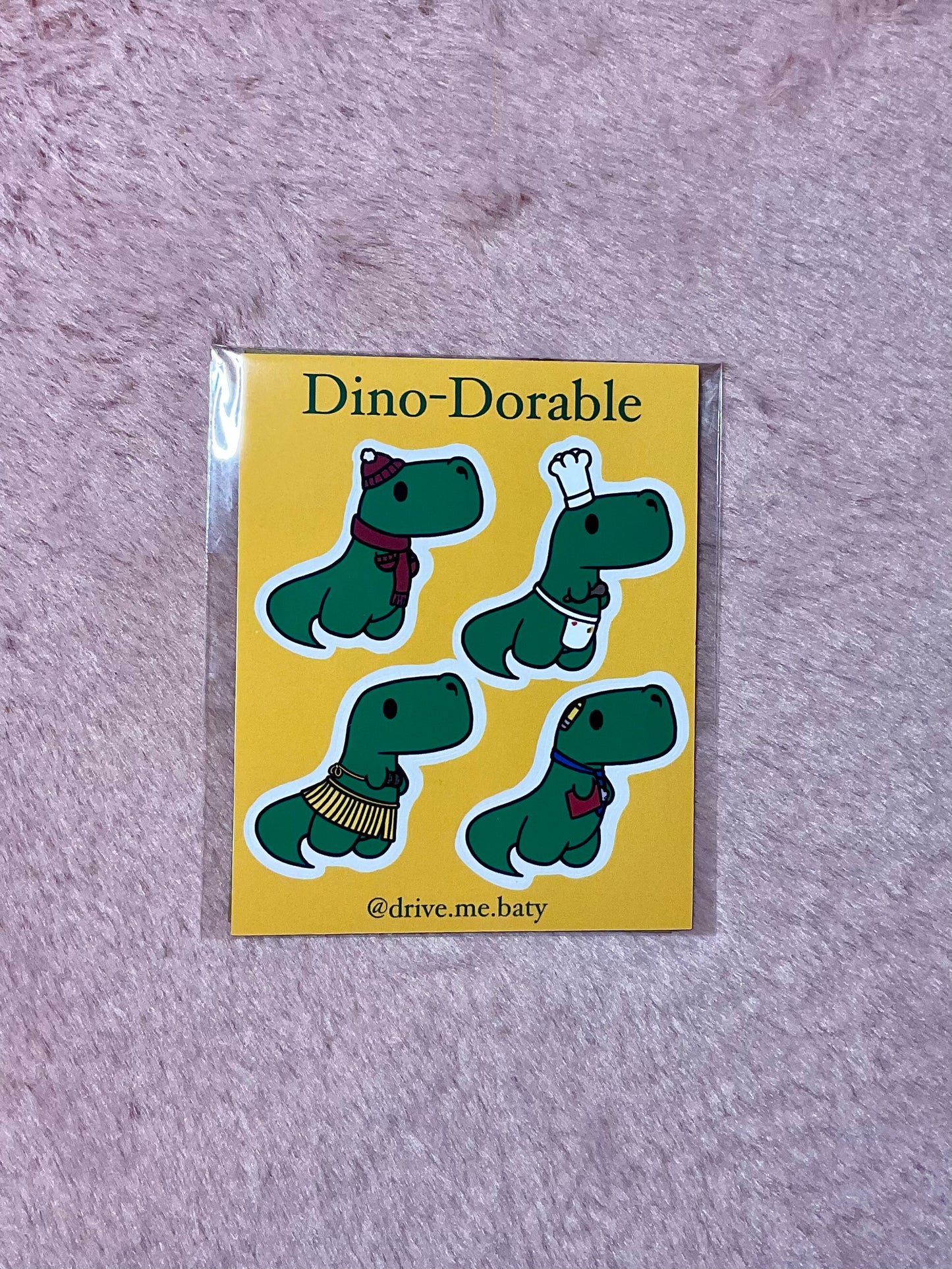 Dino-Dorable matt vinyl sticker sheet
