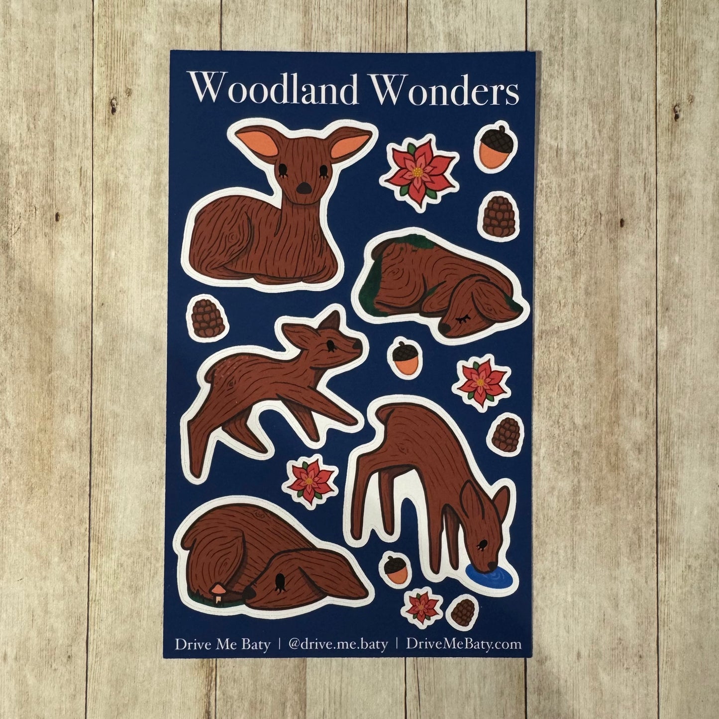 Woodland Wonders matt vinyl sticker sheet