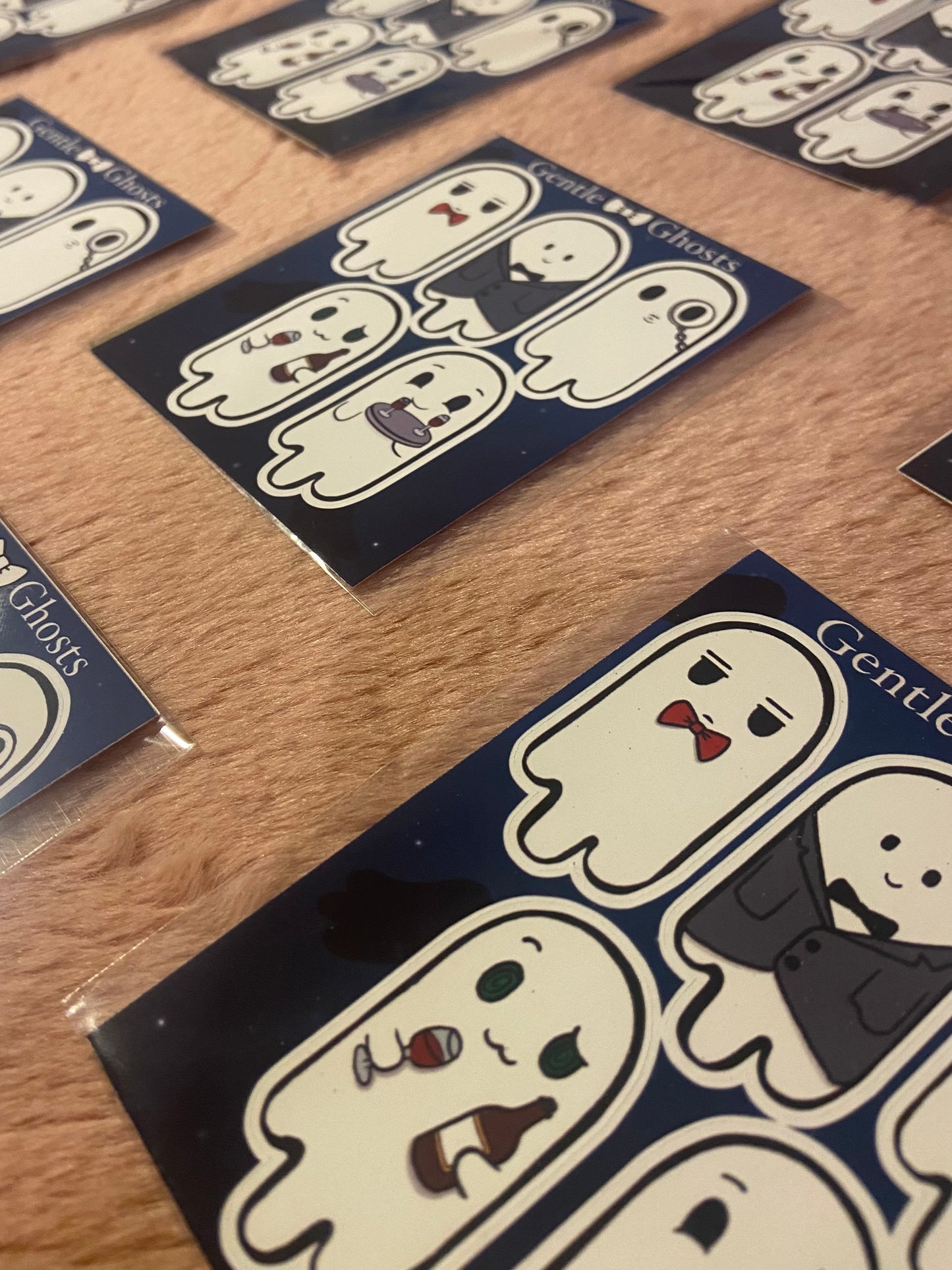 Gentle Ghosts matt vinyl sticker sheet