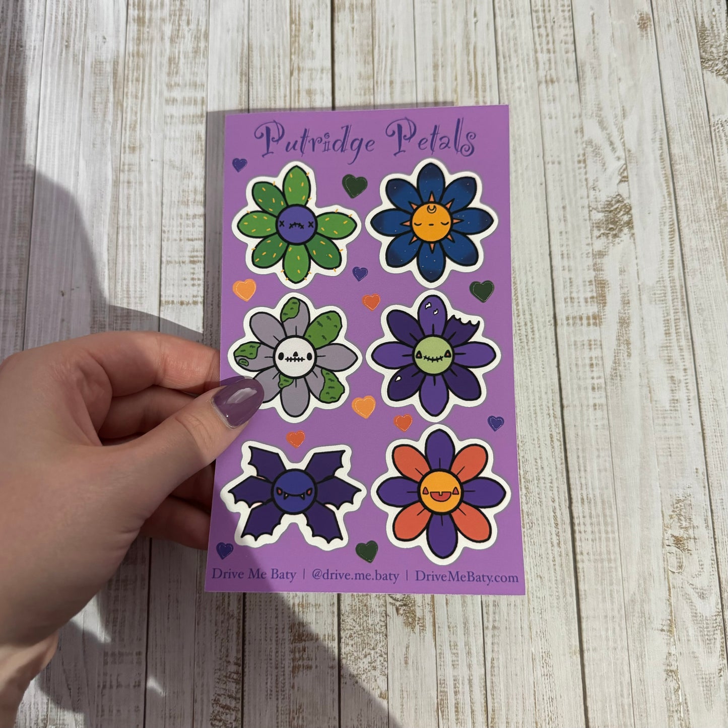 Putridge Petals matt vinyl sticker sheet
