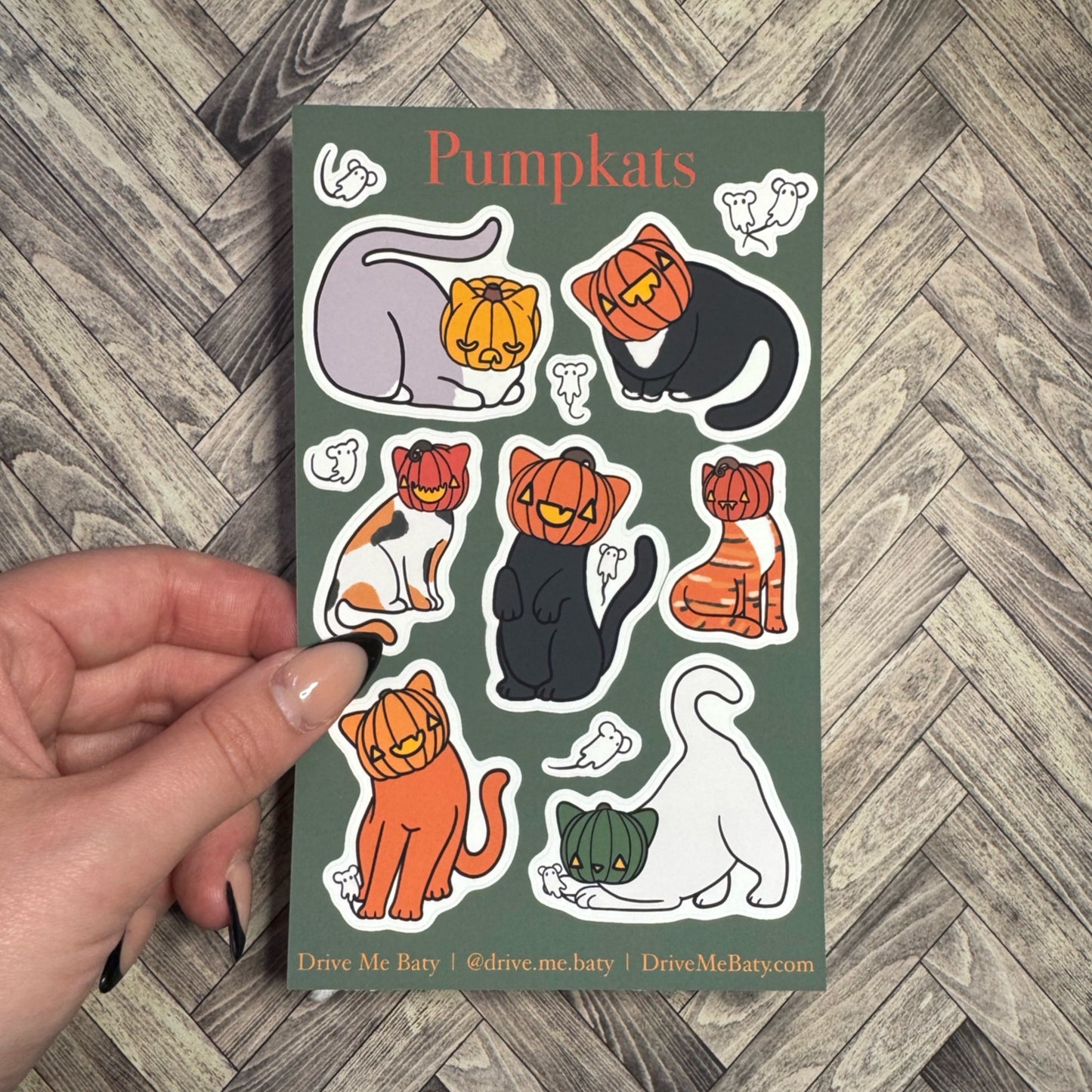 Pumpkats Matt Vinyl Large Sticker Sheet