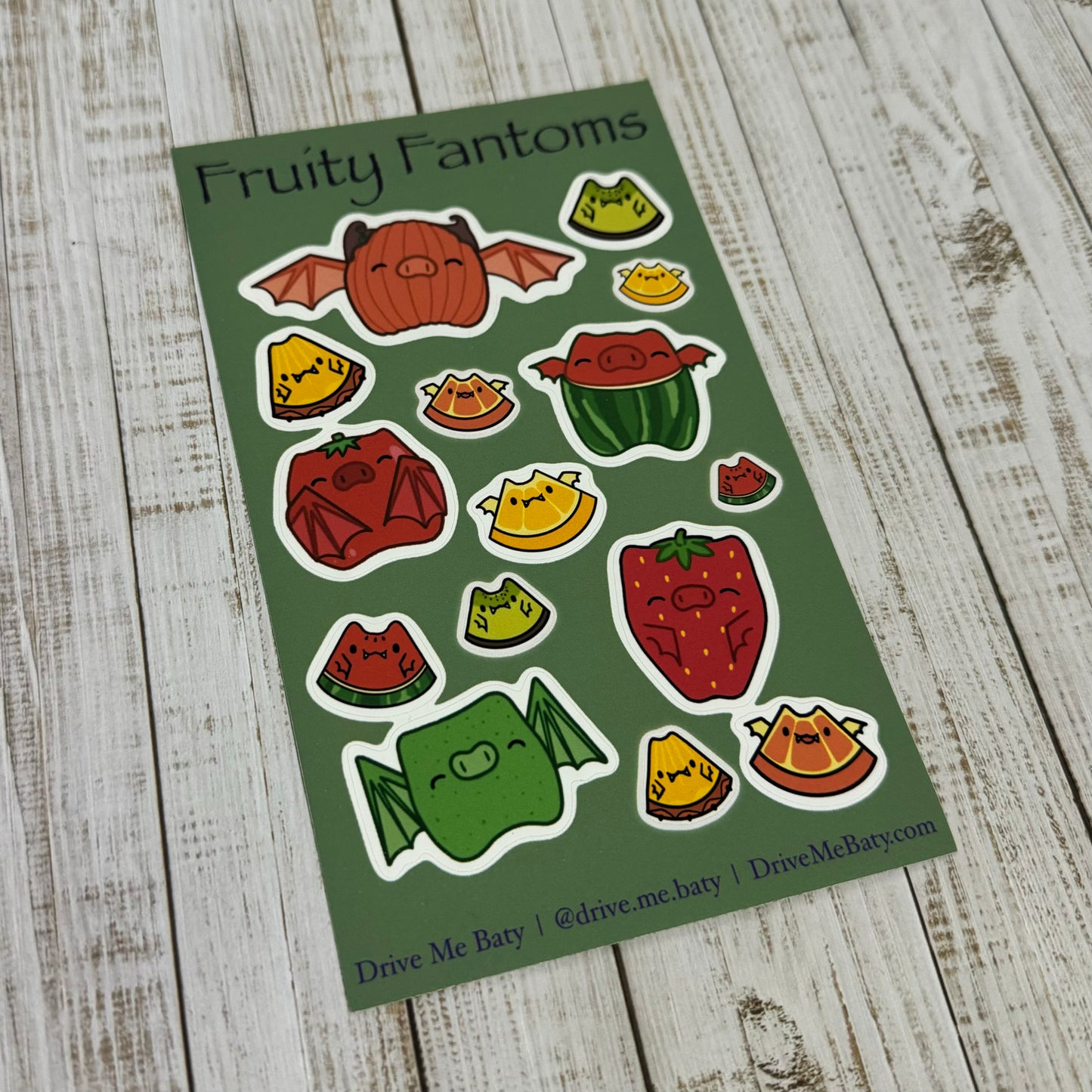 Fruity Fandom matt vinyl sticker sheet