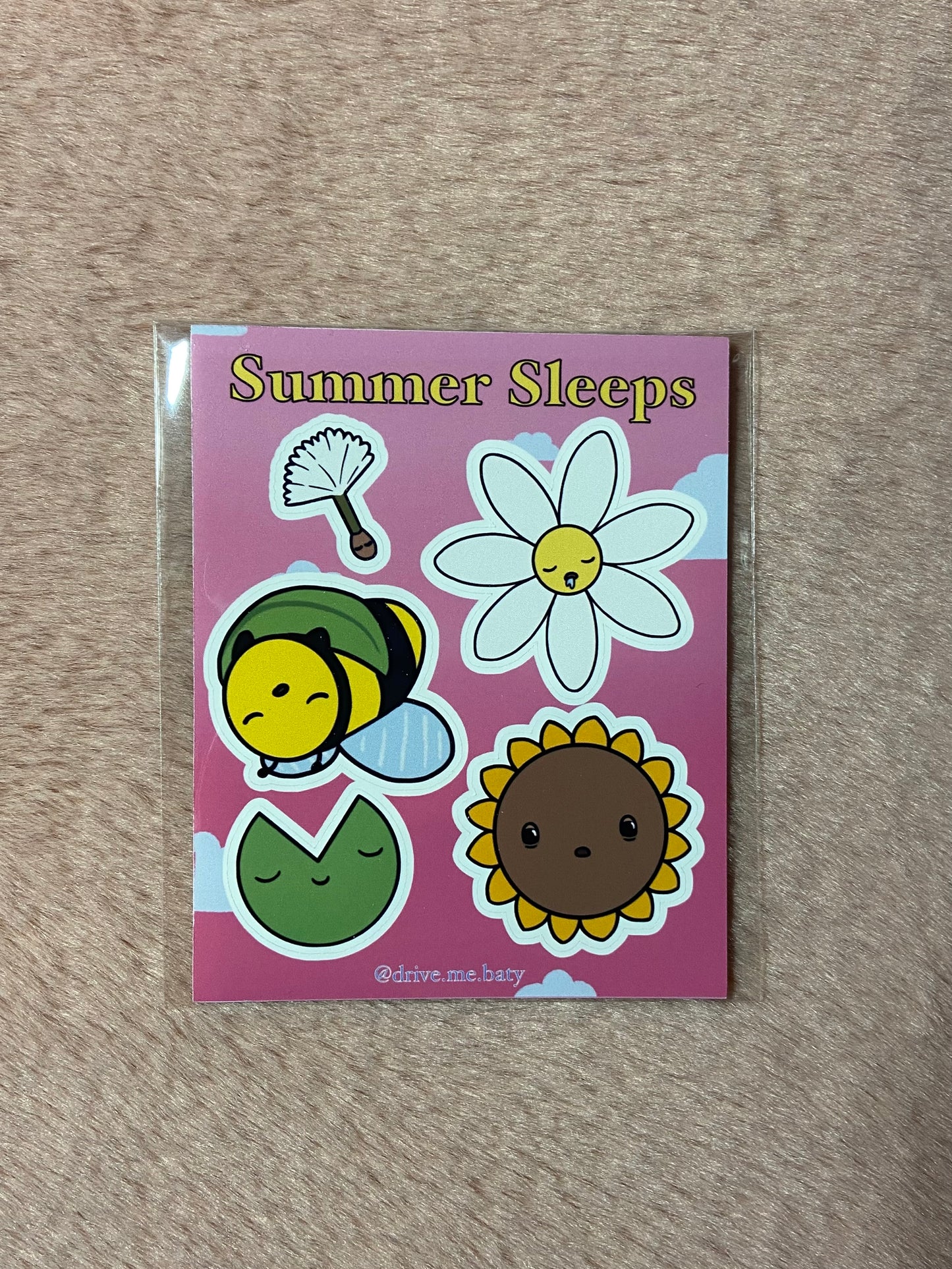 Summer Sleeps matt vinyl sticker sheet