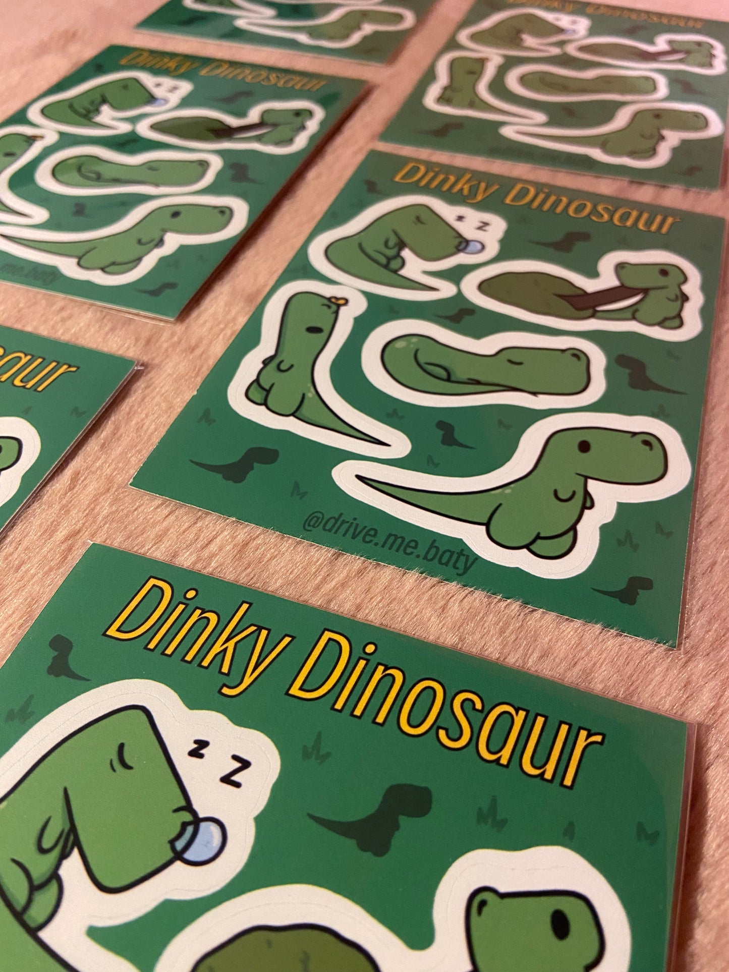 Dinky Dinosaur matt vinyl sticker sheet