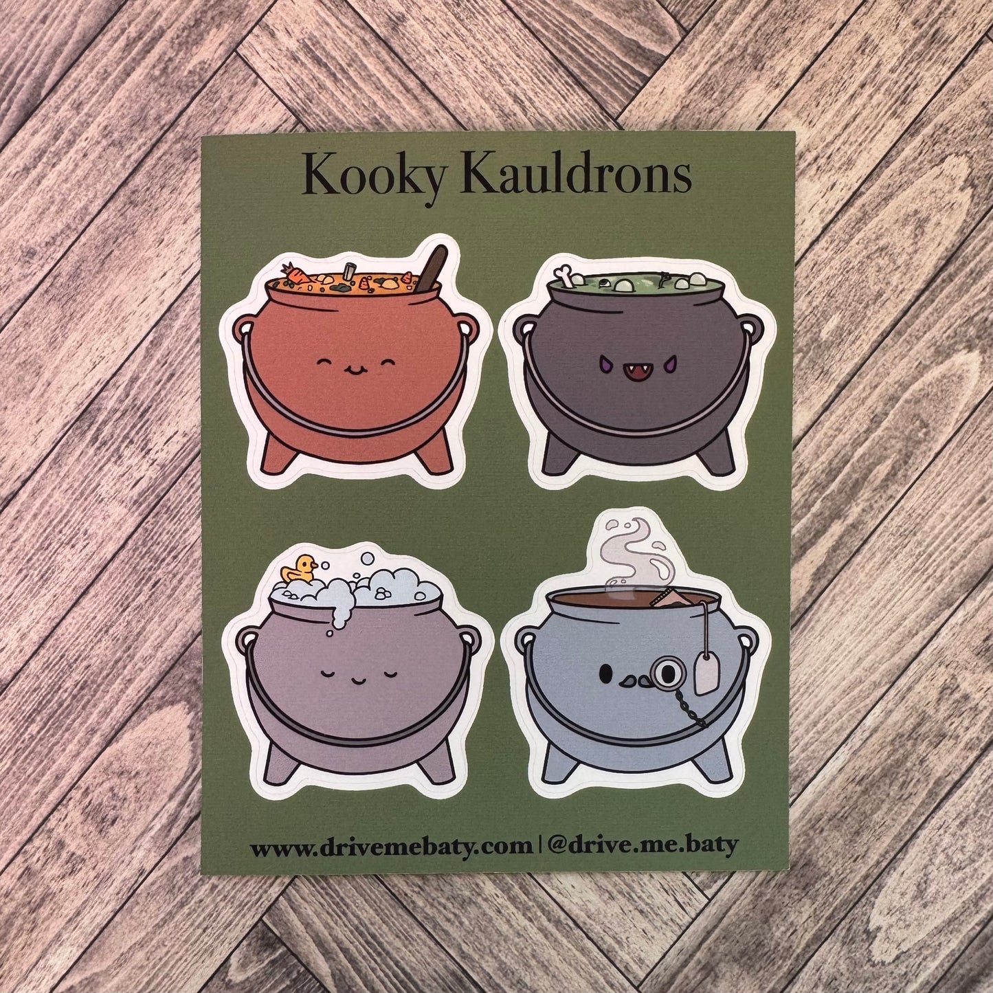 Kooky Cauldron Matt Vinyl Small Sticker Sheet
