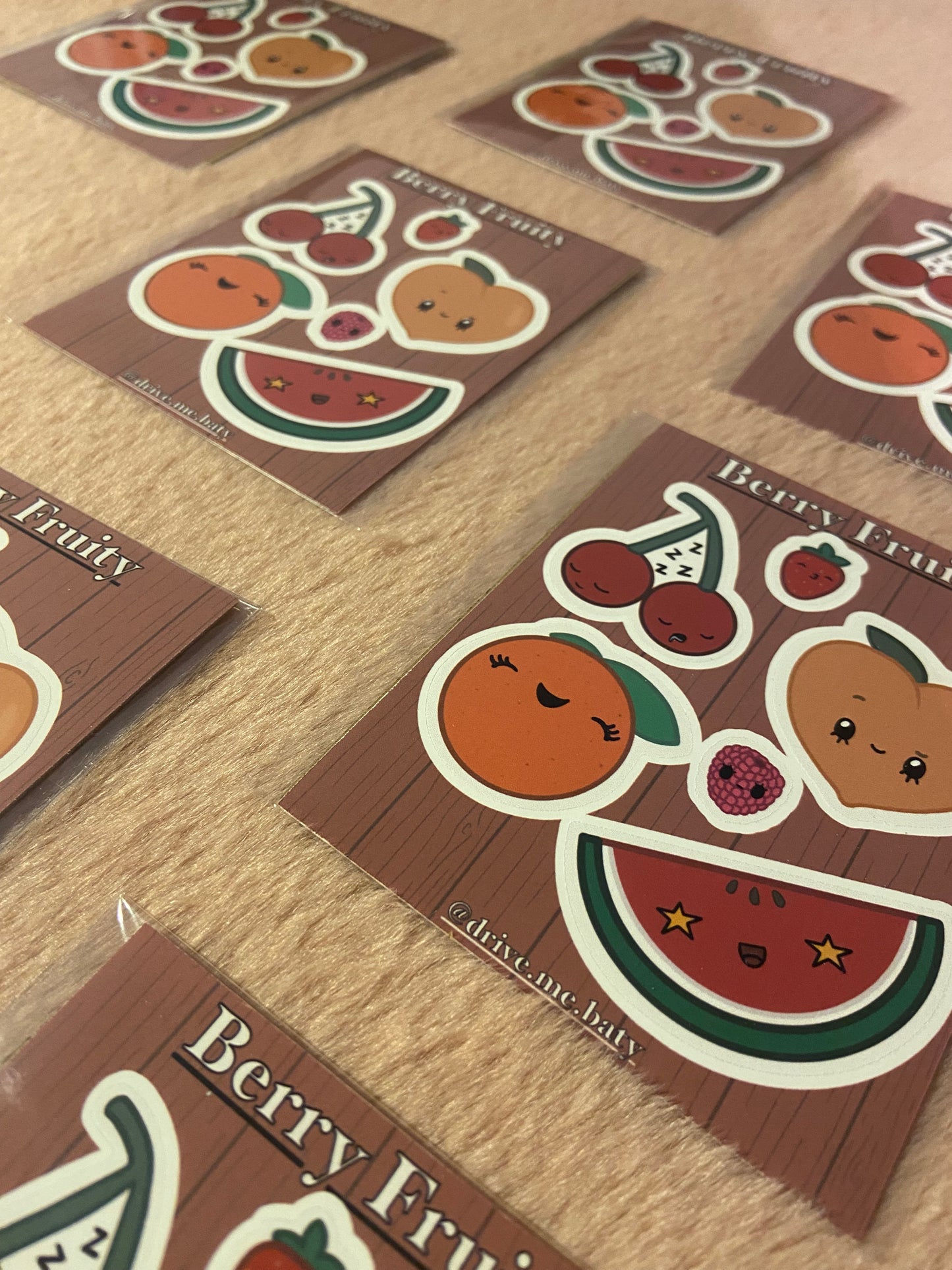Berry Fruity matt vinyl sticker sheet