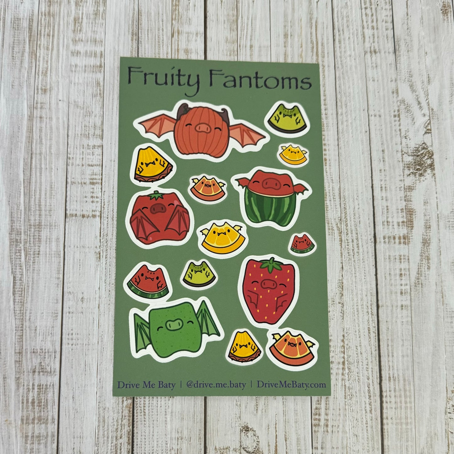 Fruity Fandom matt vinyl sticker sheet