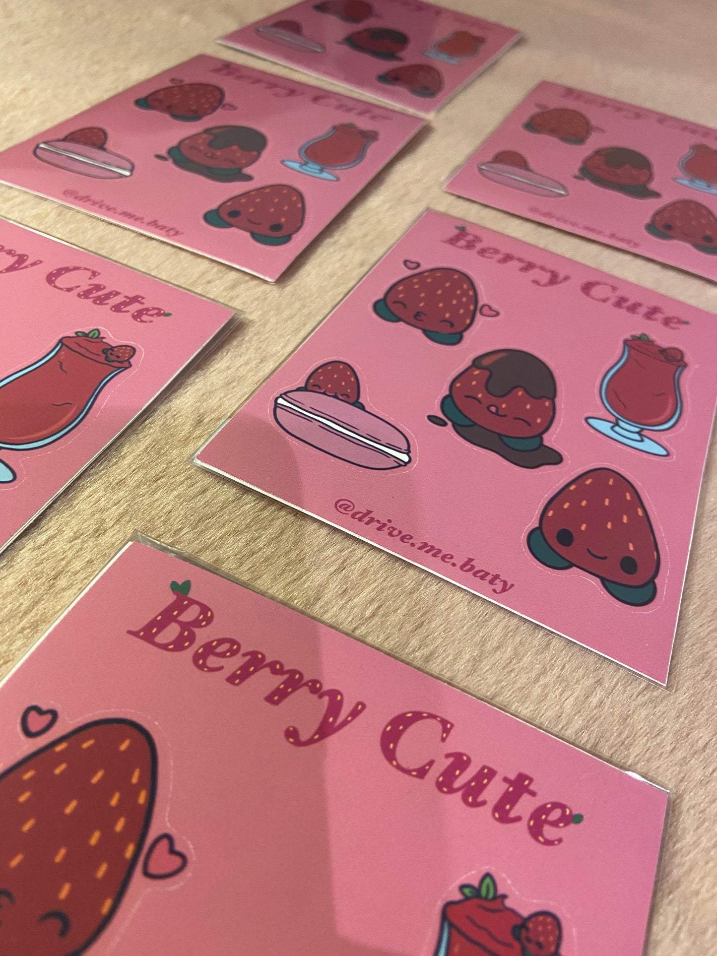 Berry Love matt vinyl sticker sheet