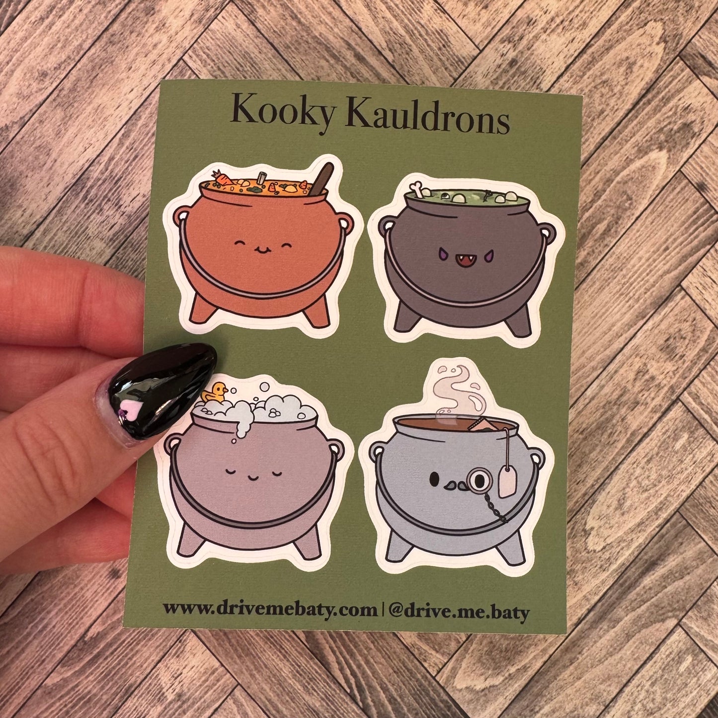 Kooky Cauldron Matt Vinyl Small Sticker Sheet