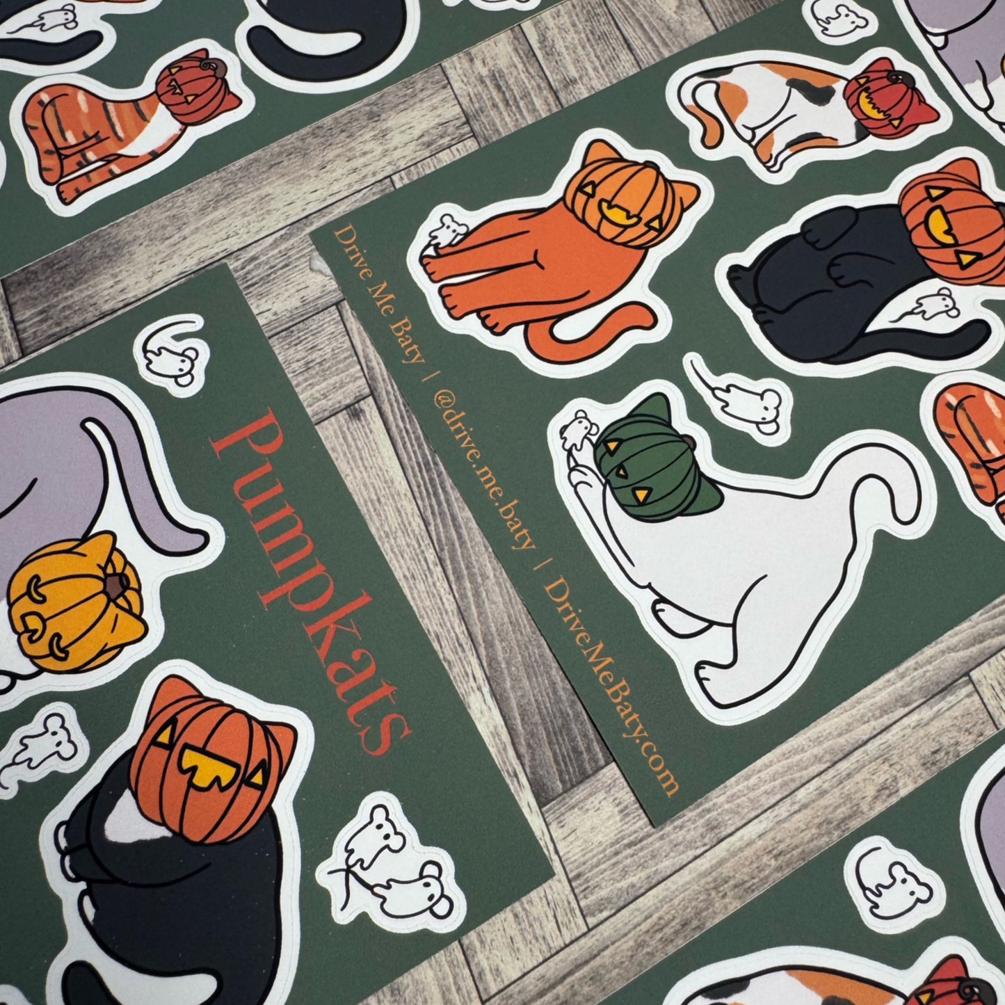 Pumpkats Matt Vinyl Large Sticker Sheet