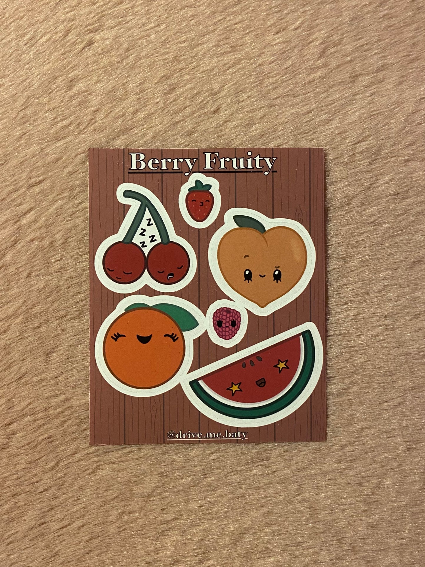 Berry Fruity matt vinyl sticker sheet