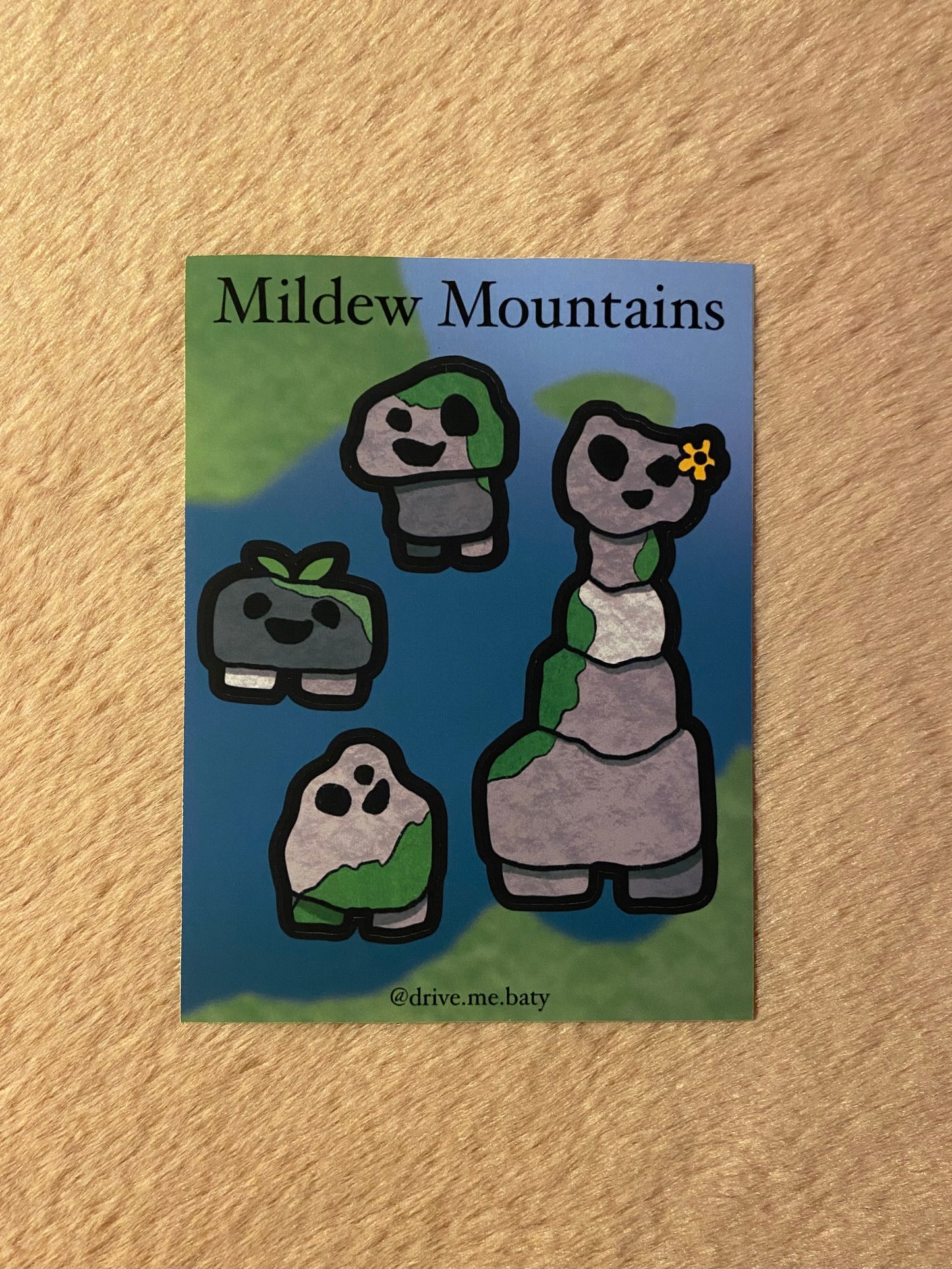 Mildew Mountains matt vinyl sticker sheet
