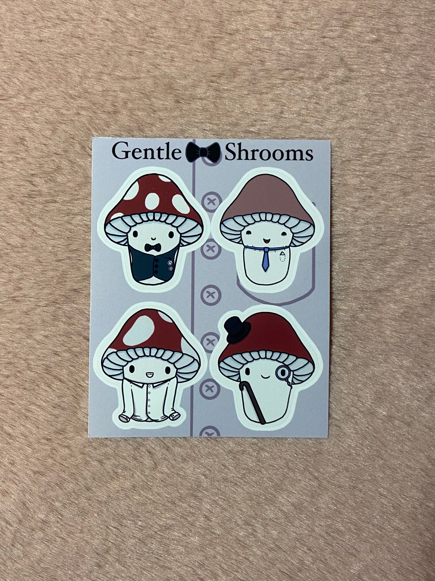 Gentle Shrooms matt vinyl sticker sheet
