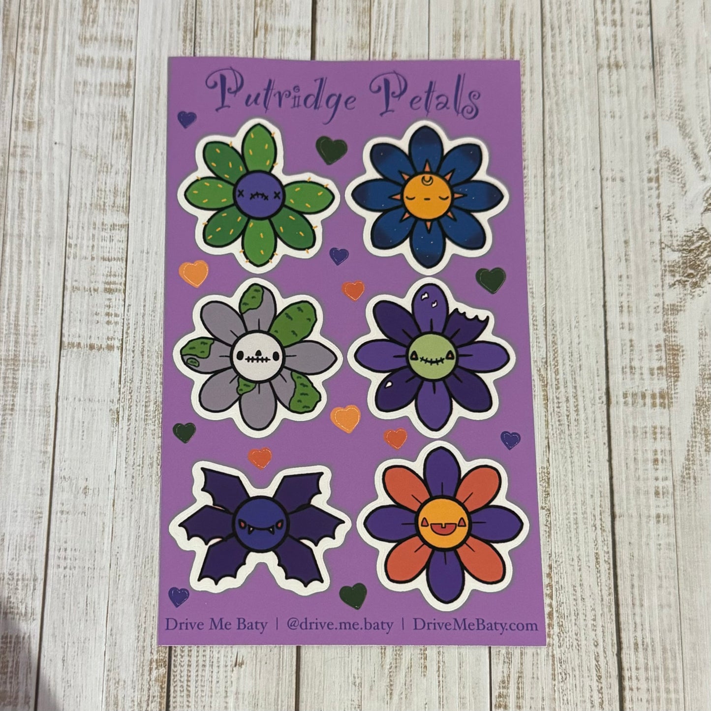 Putridge Petals matt vinyl sticker sheet