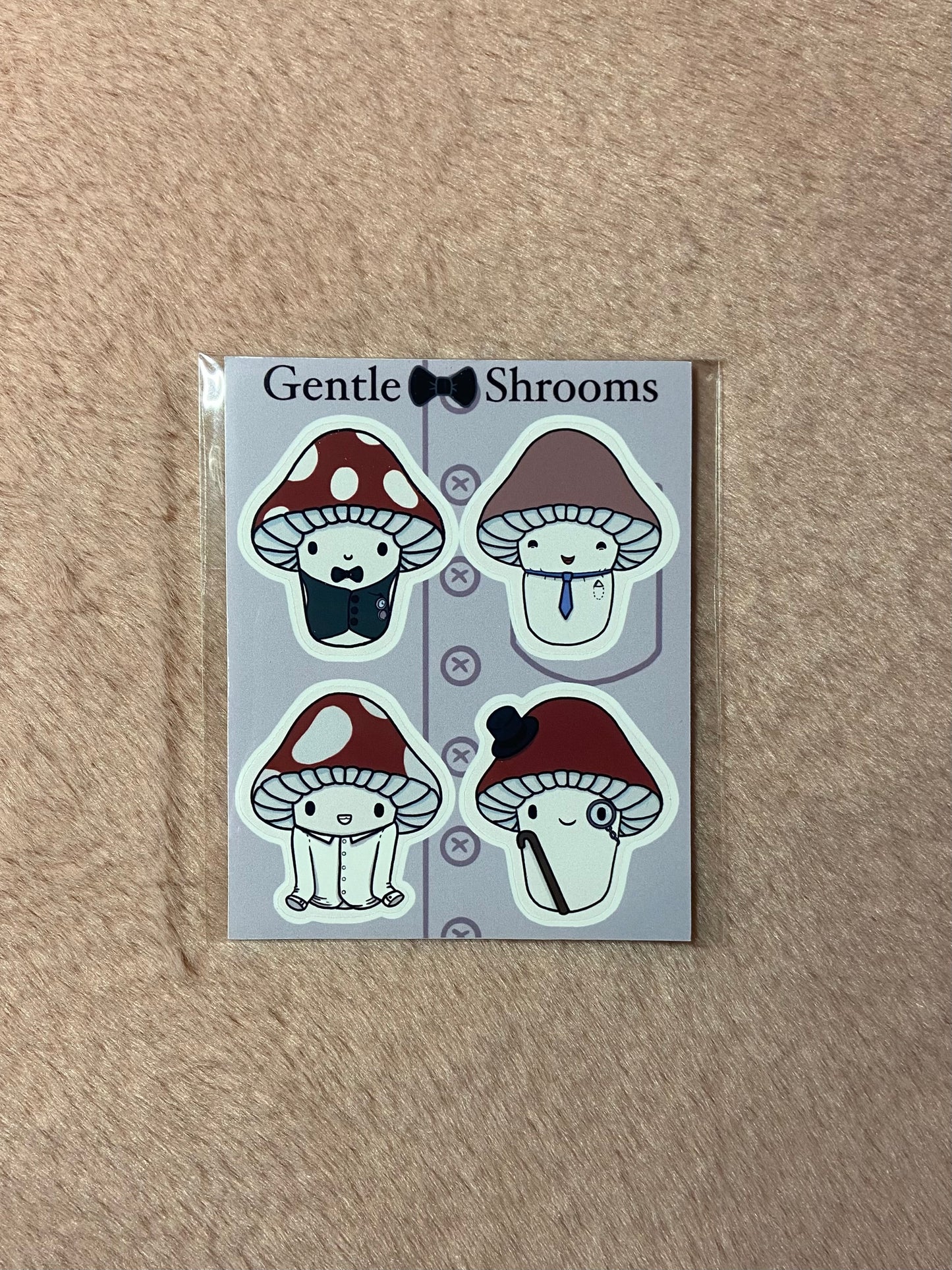 Gentle Shrooms matt vinyl sticker sheet