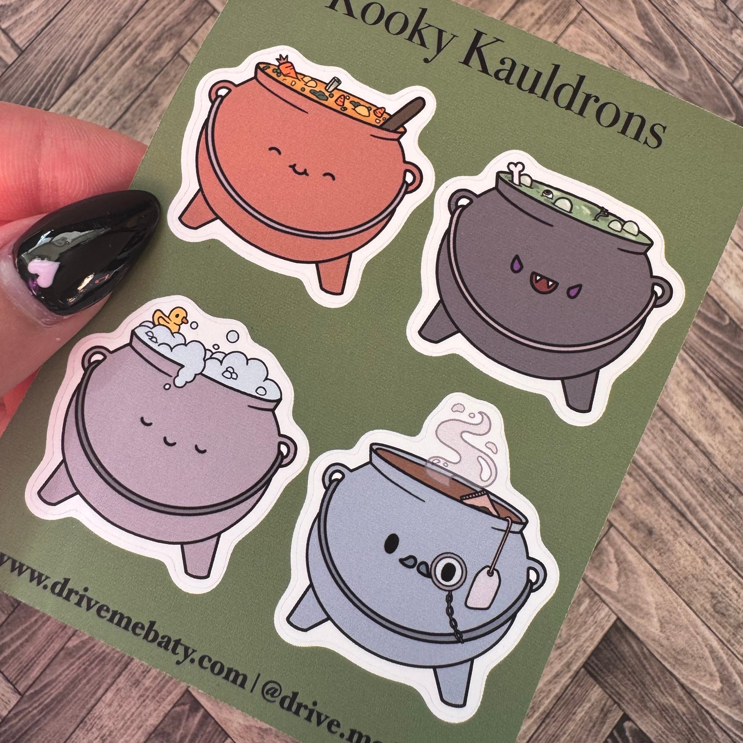 Kooky Cauldron Matt Vinyl Small Sticker Sheet