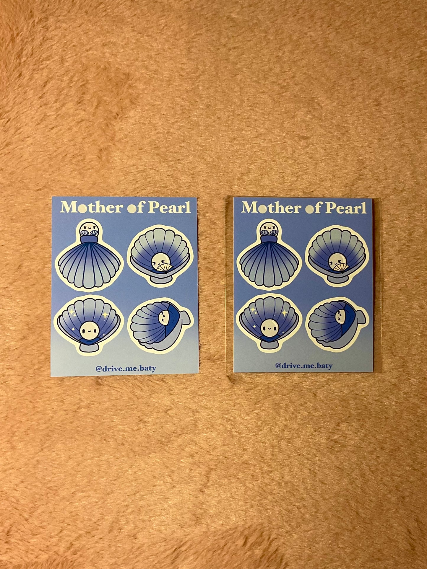 Mother Of Pearl matt vinyl sticker sheet