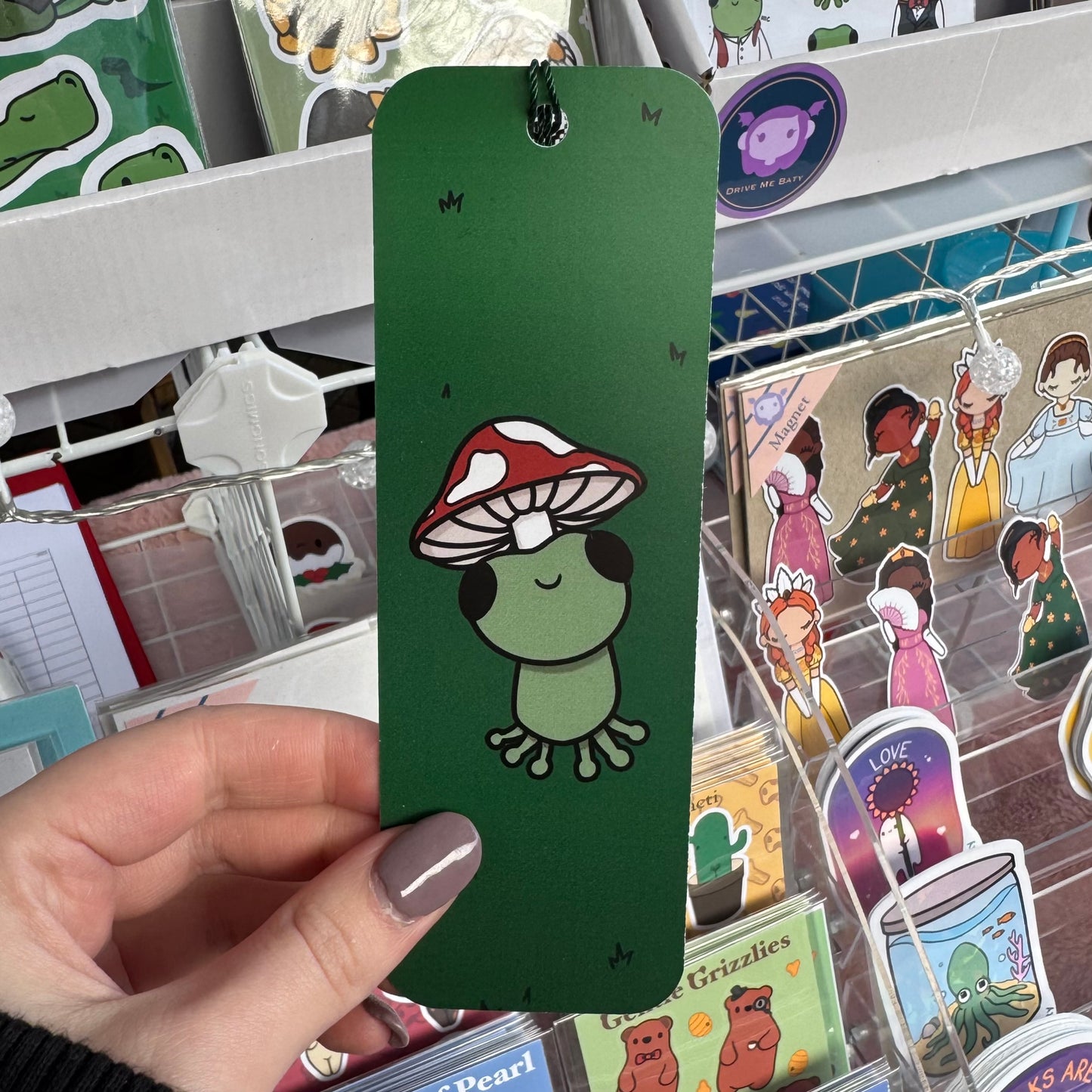 Fungi Frog, Froggy Toadstool bookmark