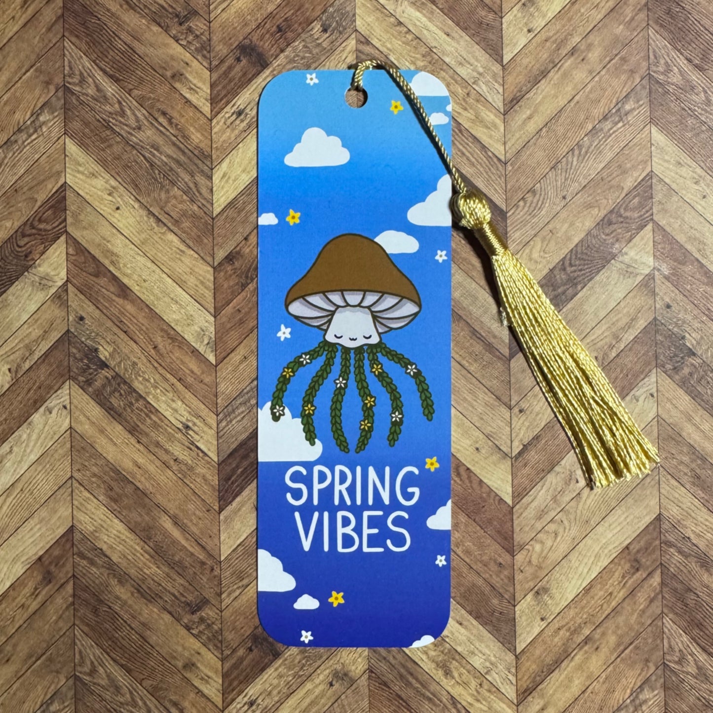 ‘Spring Time’ Mushroom Jellyfish Bookmark