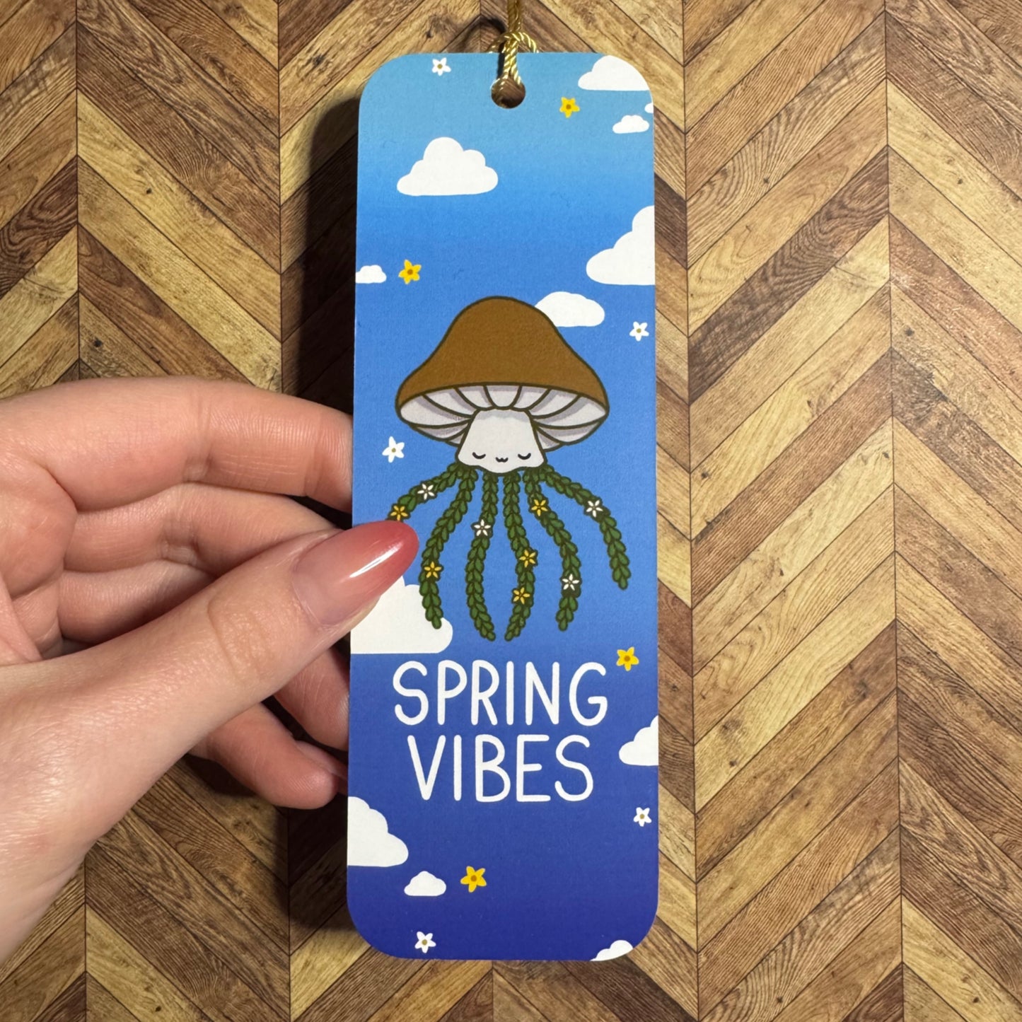 ‘Spring Time’ Mushroom Jellyfish Bookmark