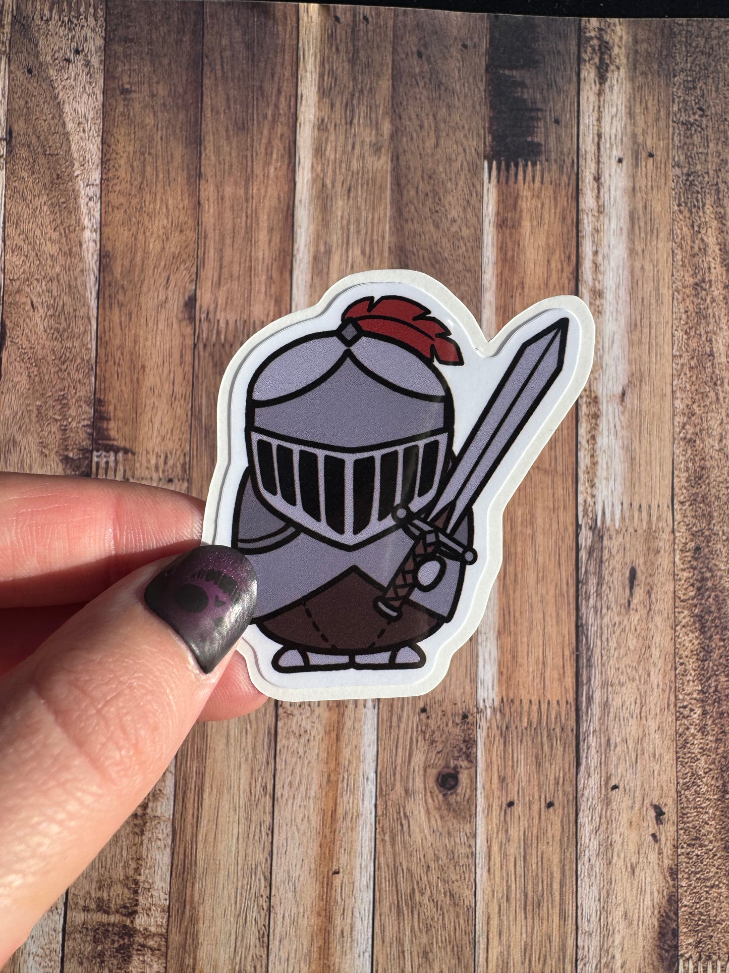 Knight In Shining Armour, Laminated Matt vinyl sticker