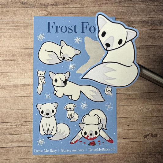 Frost Fox matt vinyl sticker sheet