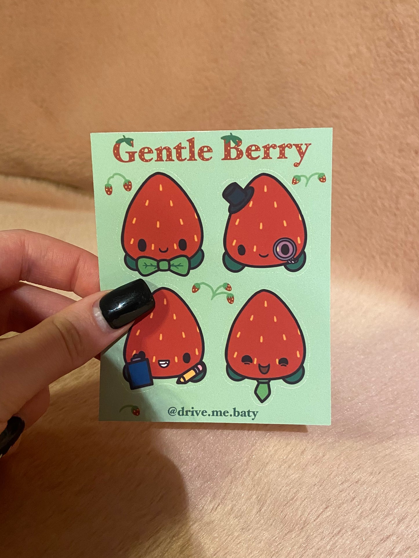 Gentle Berry matt vinyl sticker sheet