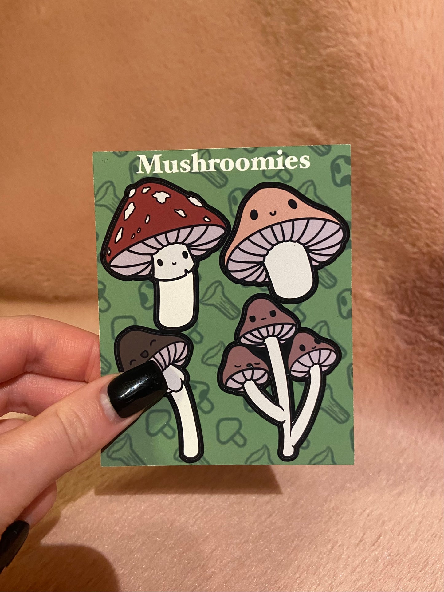 Mushroomies matt vinyl sticker sheet
