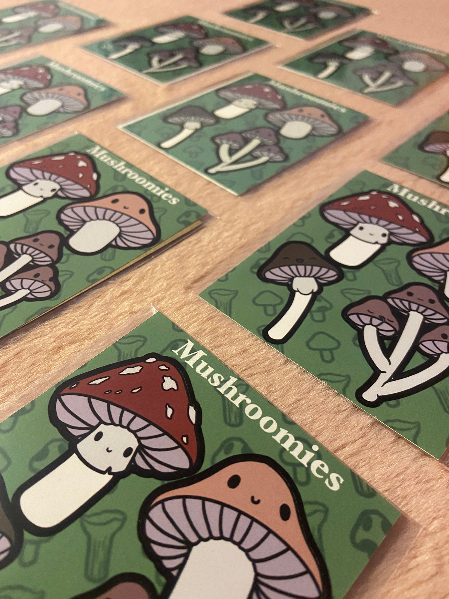 Mushroomies matt vinyl sticker sheet