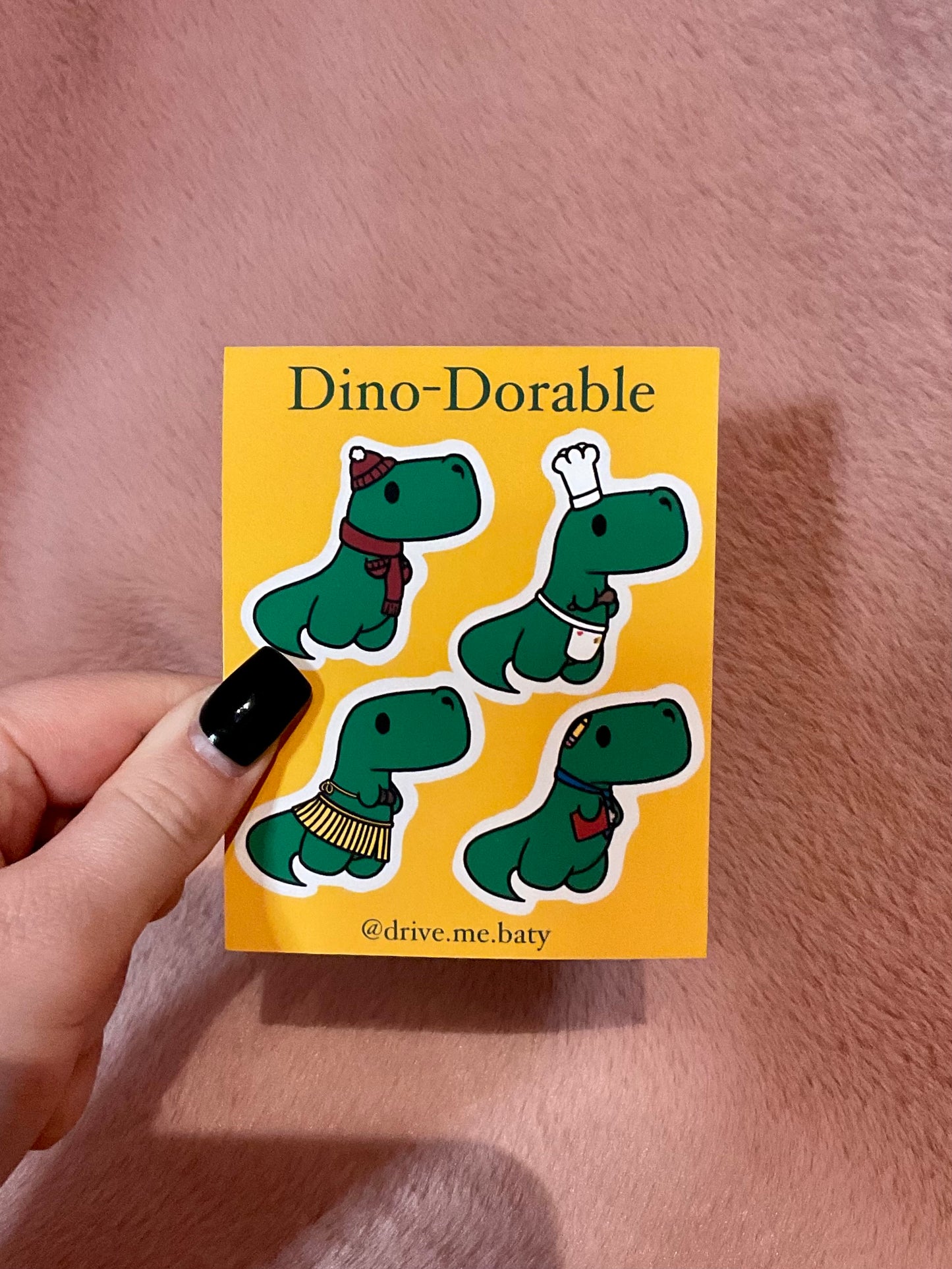 Dino-Dorable matt vinyl sticker sheet